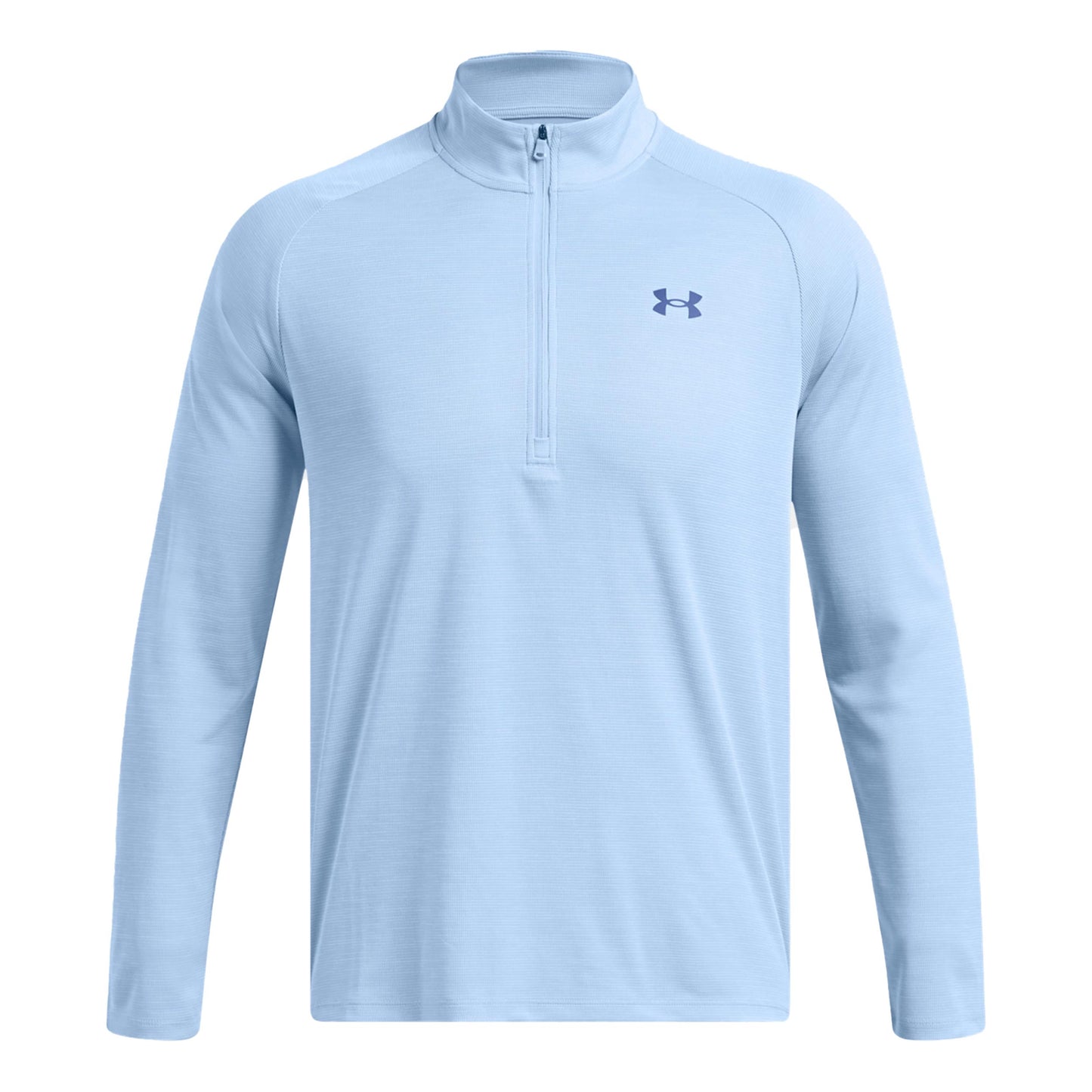 Under Armour Tech Textured Half-Zip Longsleeve Heren - lichtblauw,