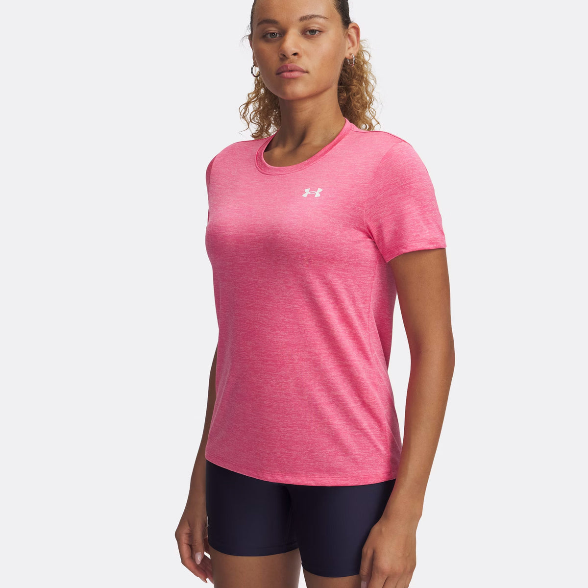 Under Armour Tech Twist T-shirt Dames-Pink,Wit