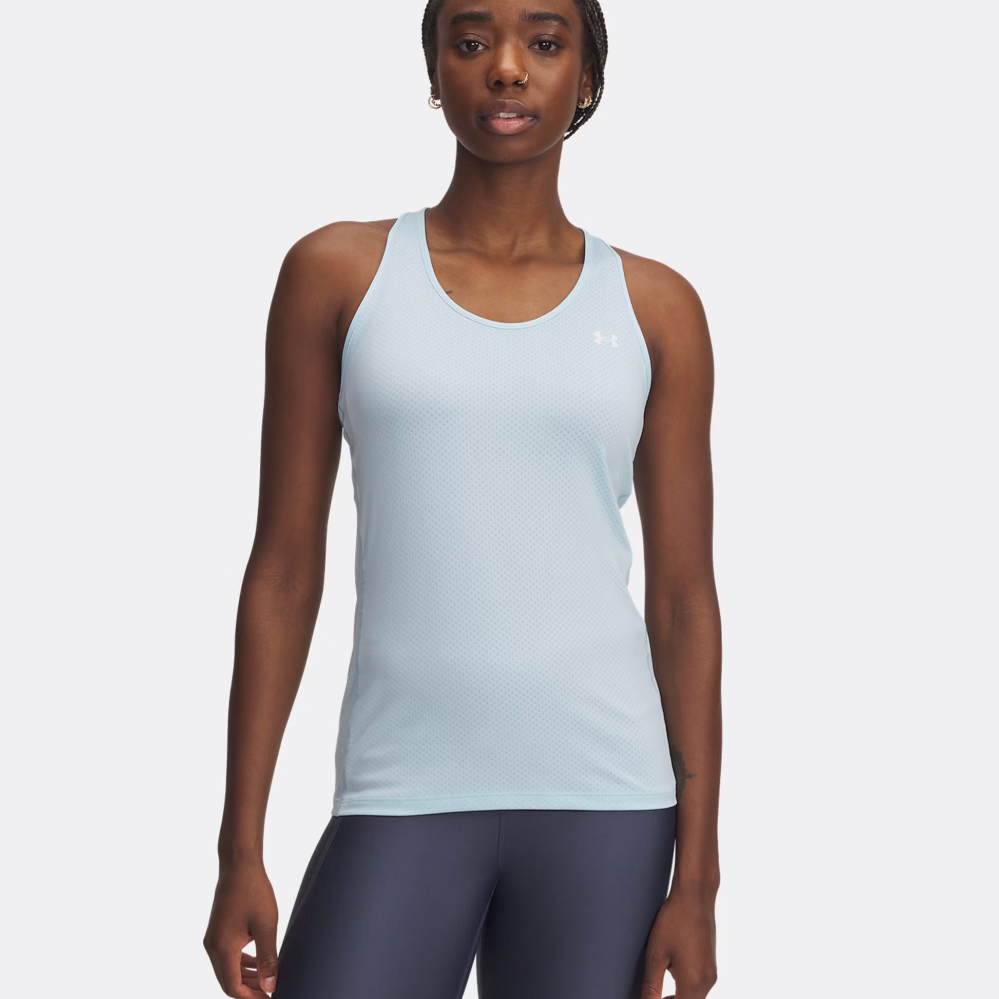 Under Armour Tech Racer Tanktop Dames-Blaugrau