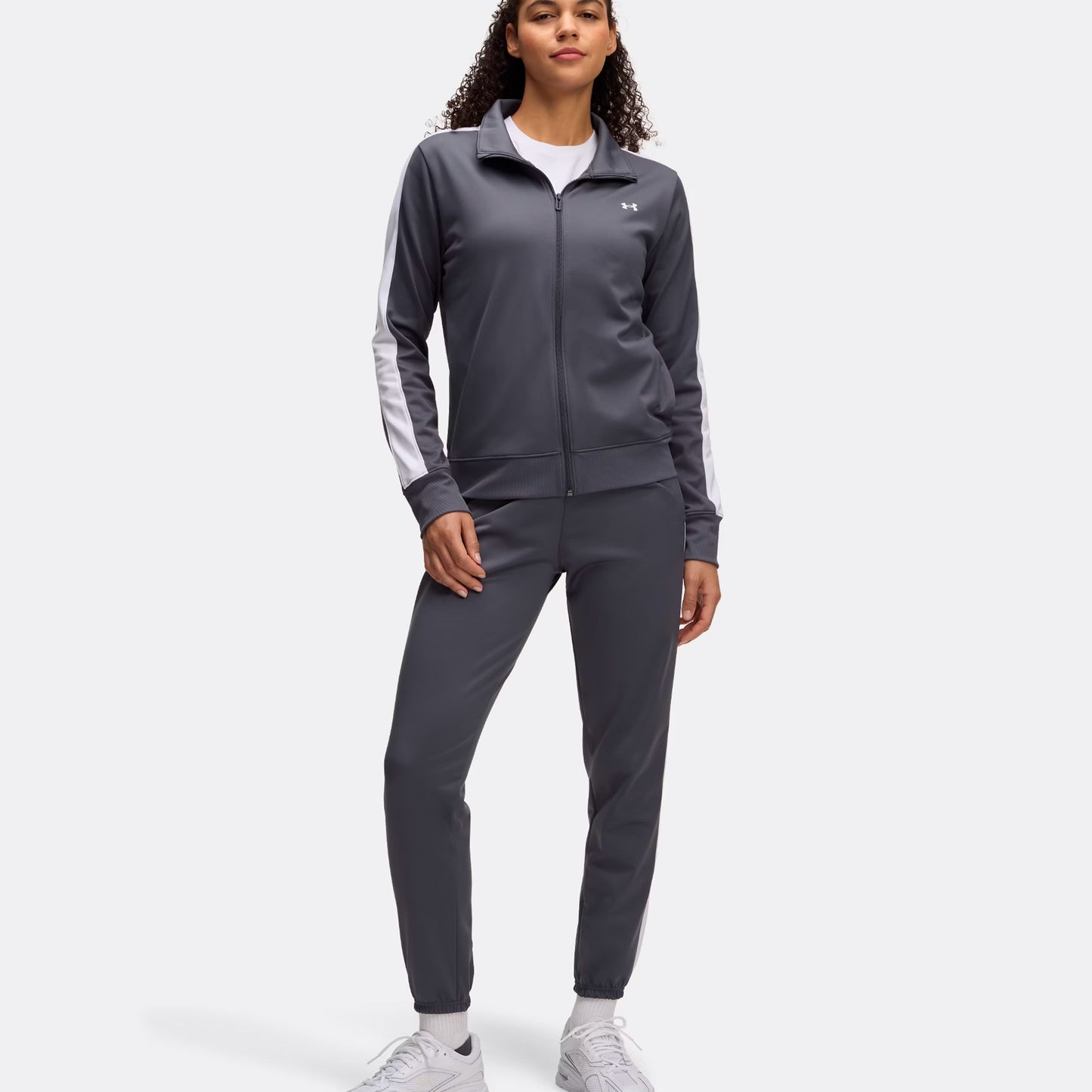 Under Armour Tricot Trainingspak Dames-Grijs