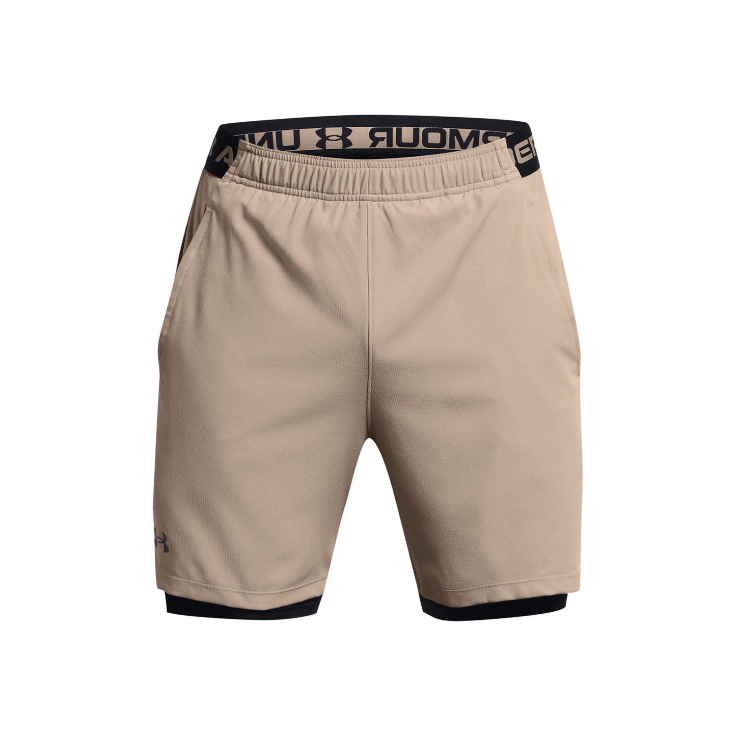 Under Armour Vanish Woven 2in1 Shorts Heren - beige, zwart