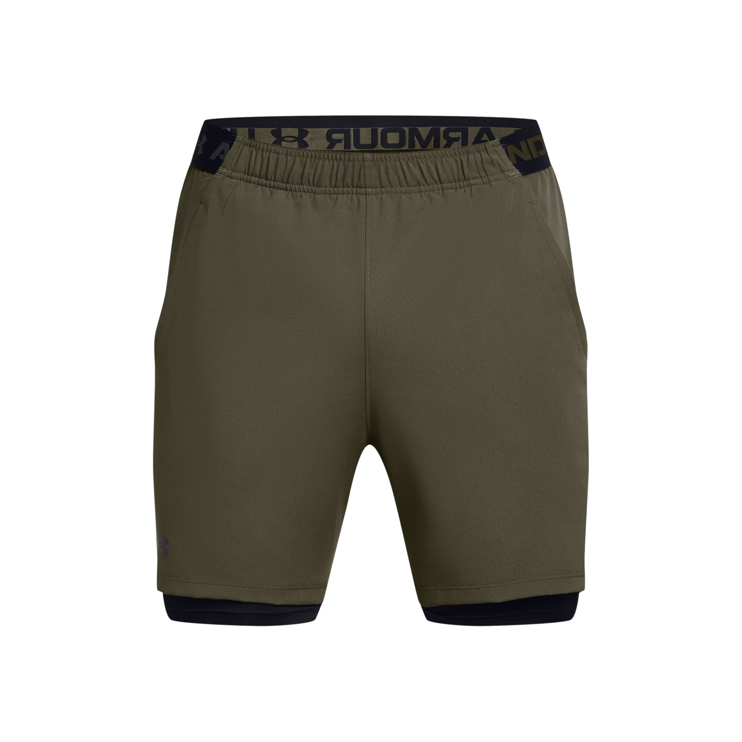Under Armour Vanish Woven 2in1 Shorts Hommes - vert olive, noir