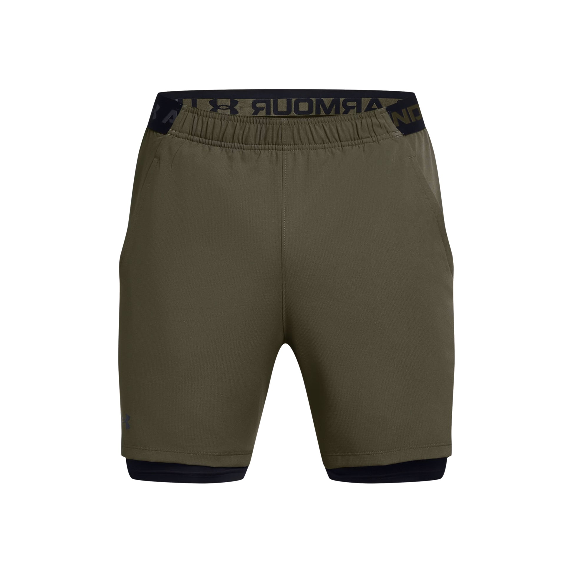 Under Armour Vanish Woven 2in1 Shorts Hommes - vert olive, noir