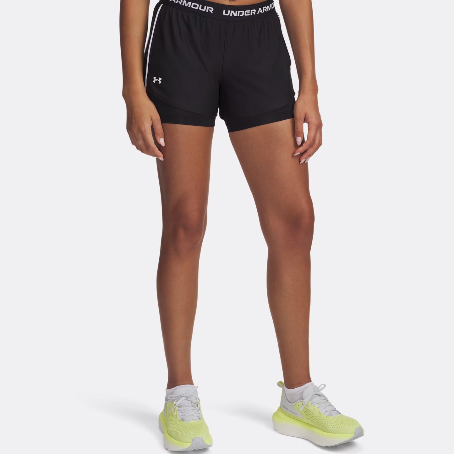 Under Armour Tech Play Up 2in1 Short Voor Tennisballen Dames-Zwart