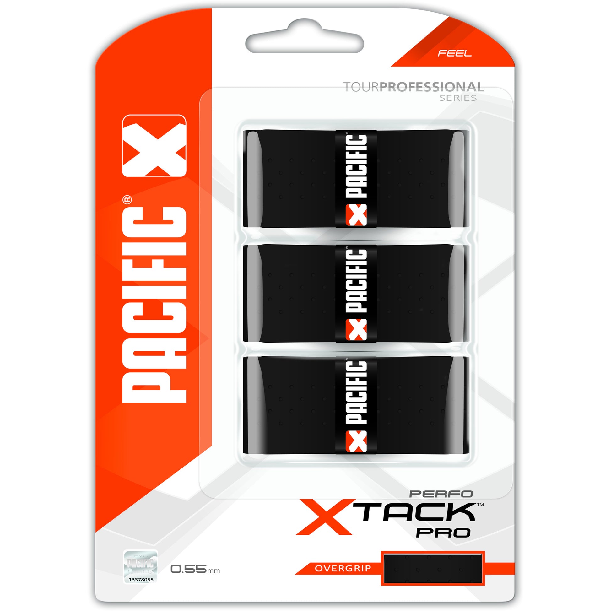 Pacific X Tack Pro Perfo Verpakking 3 Stuks-Zwart