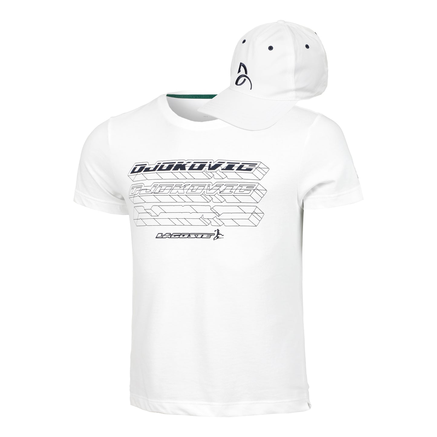Lacoste Djokovic Cap + T-shirt Heren - wit,