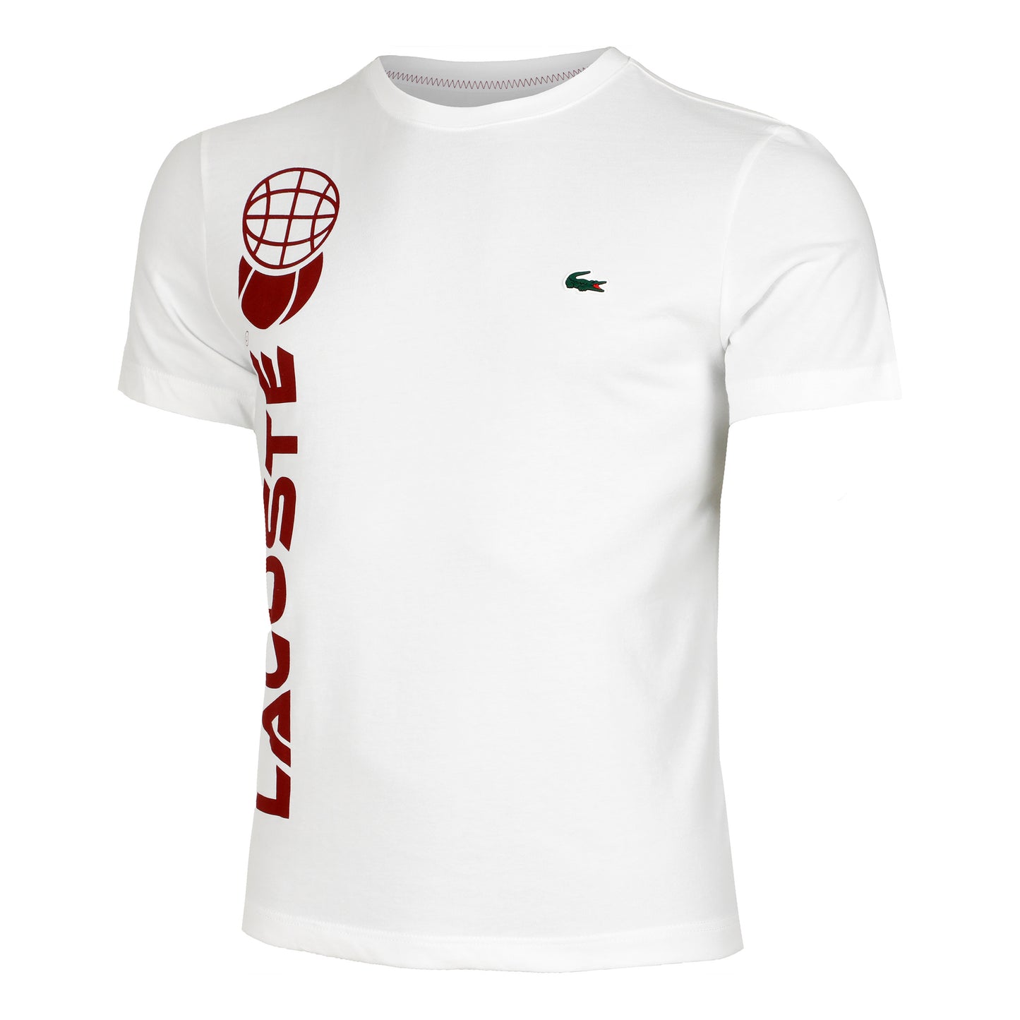 Lacoste Daniil Medvedev T-shirt Heren - wit, roest