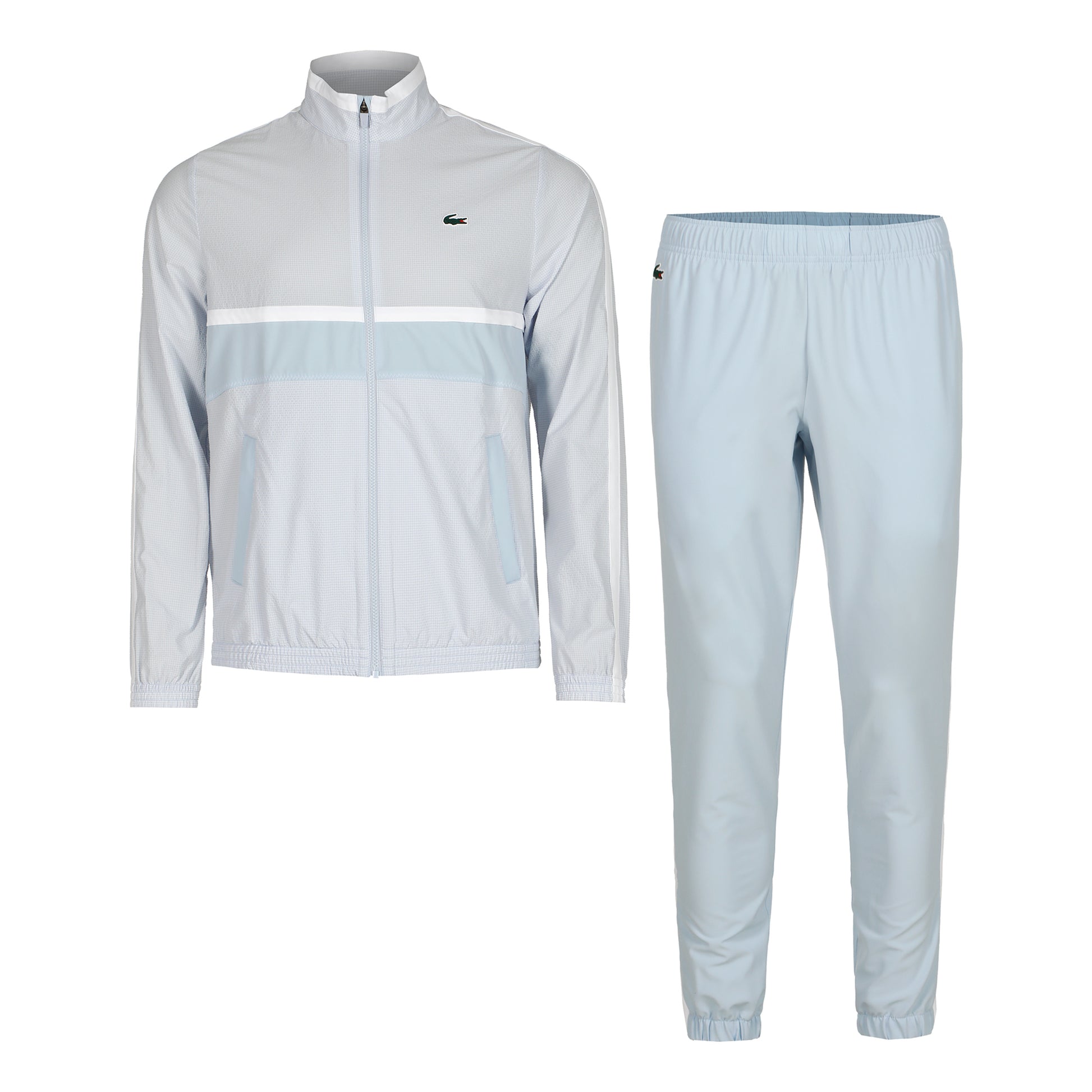 Lacoste Tracksuits Trainingspak Heren - lichtblauw, wit