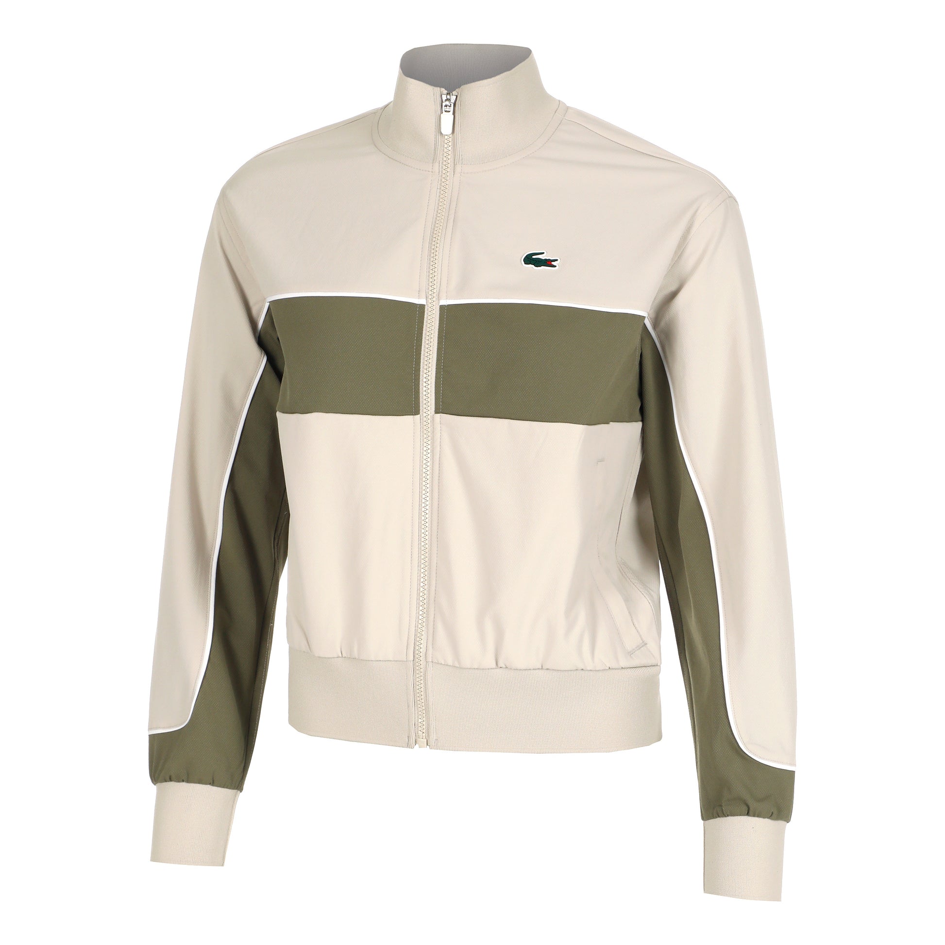 Lacoste Trainingsjack Dames - beige, olijf
