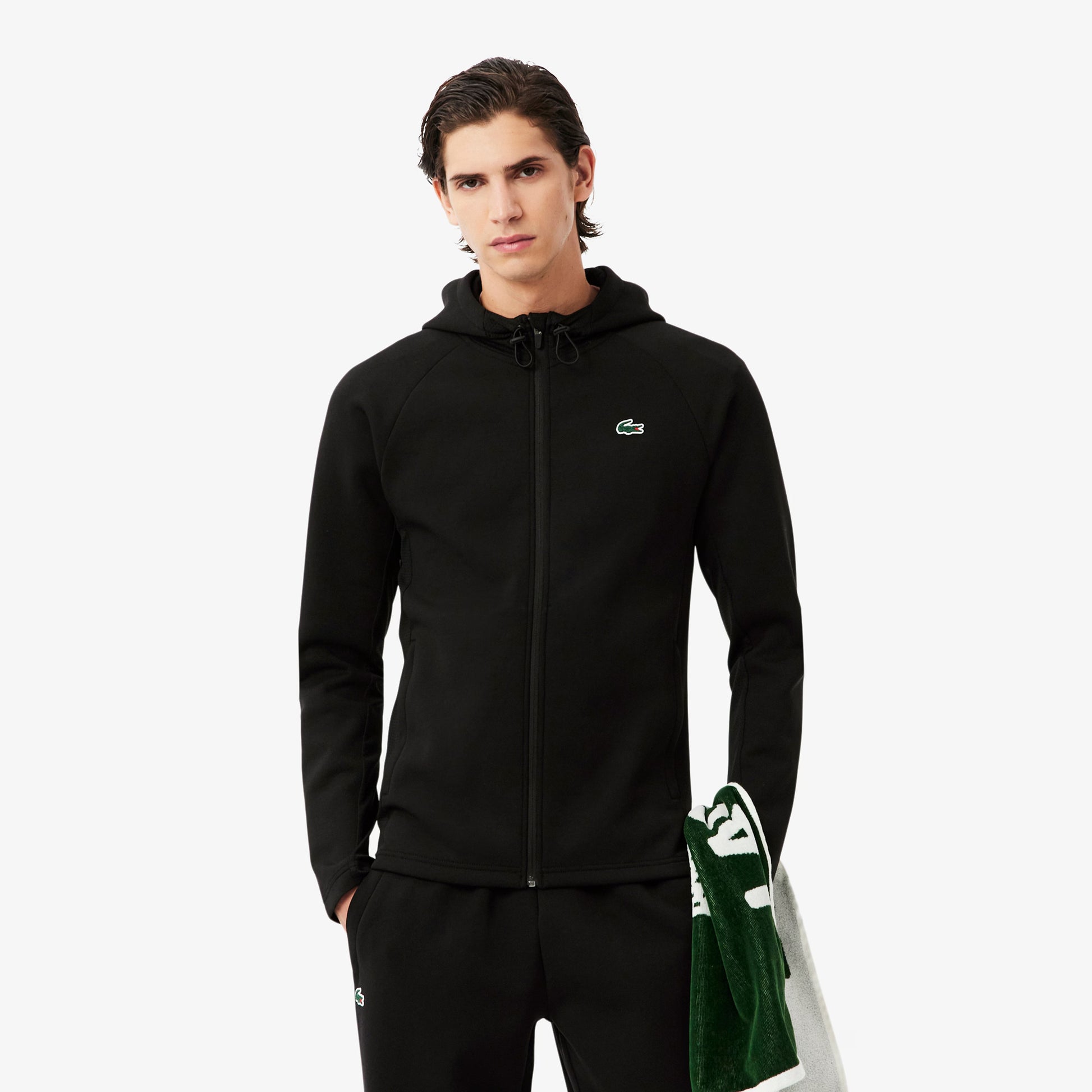Lacoste Full Zip Sportjas Heren-zwart