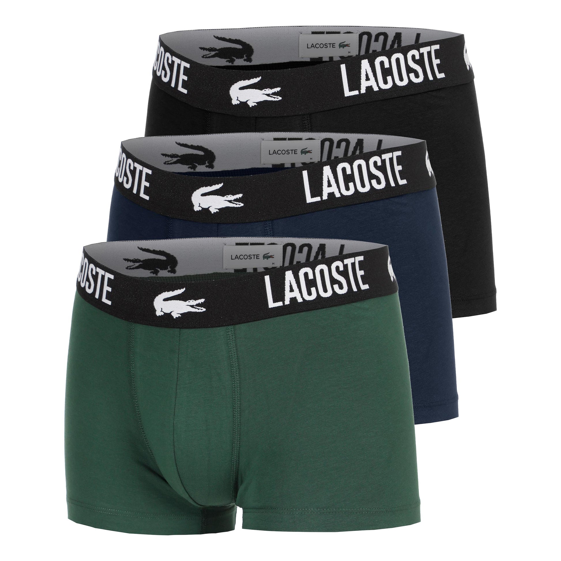 Lacoste Cotton Stretch Boxershort Verpakking 3 stuks Heren - donkergroen