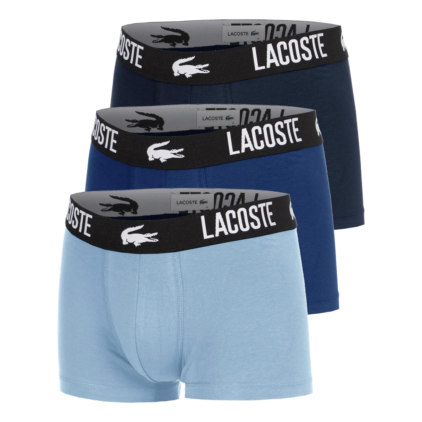 Lacoste Cotton Stretch Boxershort Verpakking 3 stuks Heren - donkerblauw