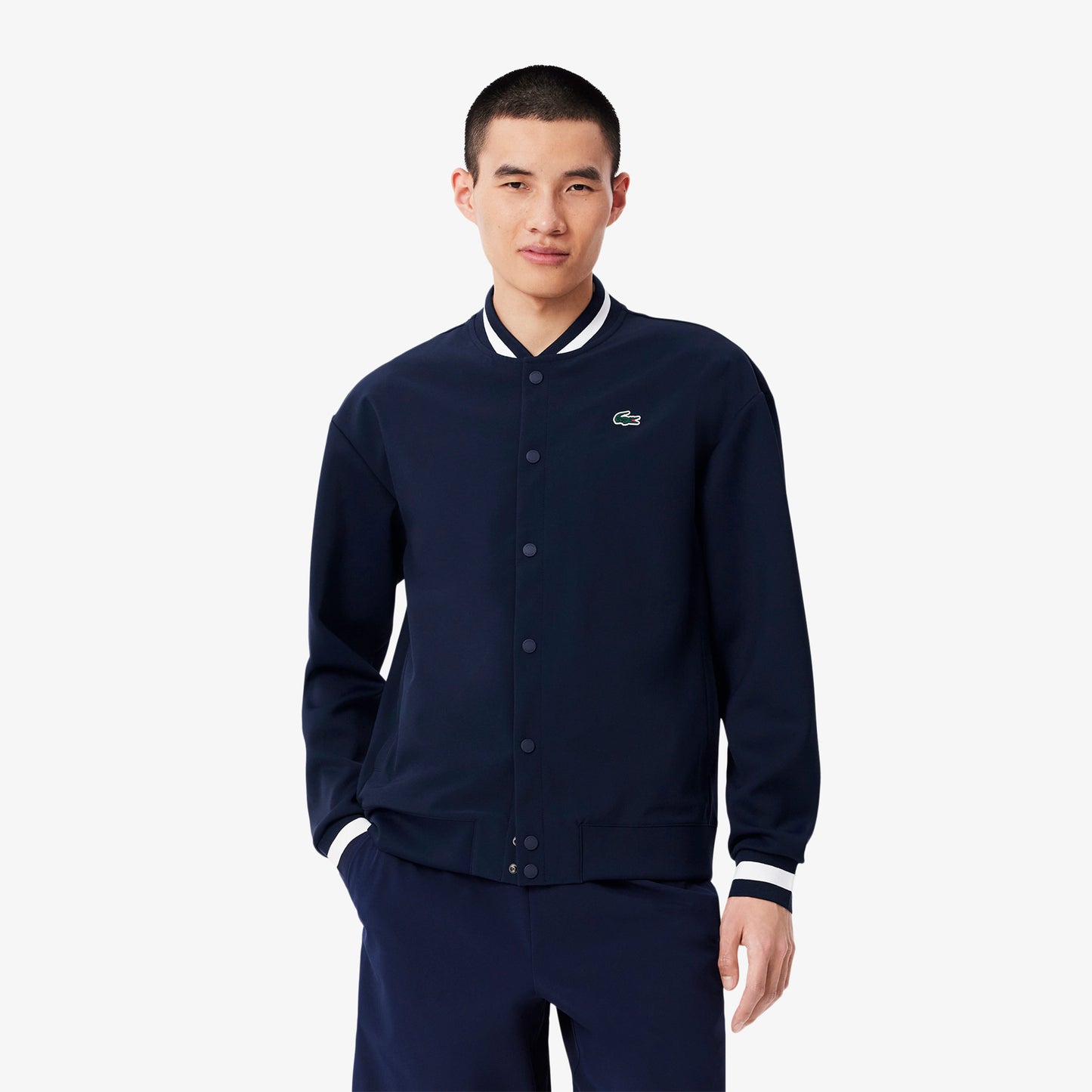 Lacoste Djokovic Trainingsjack Heren-Donkerblauw,Wit