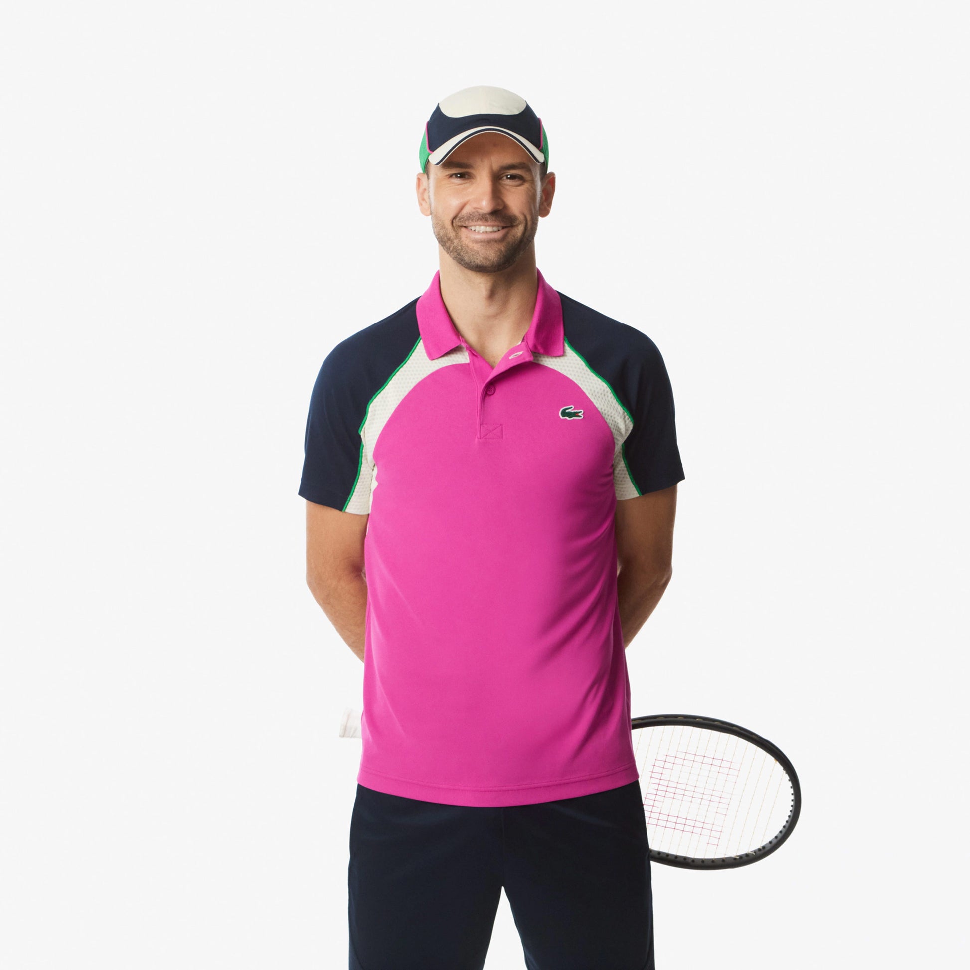 Lacoste Polo Heren-Pink,Veelkleurig