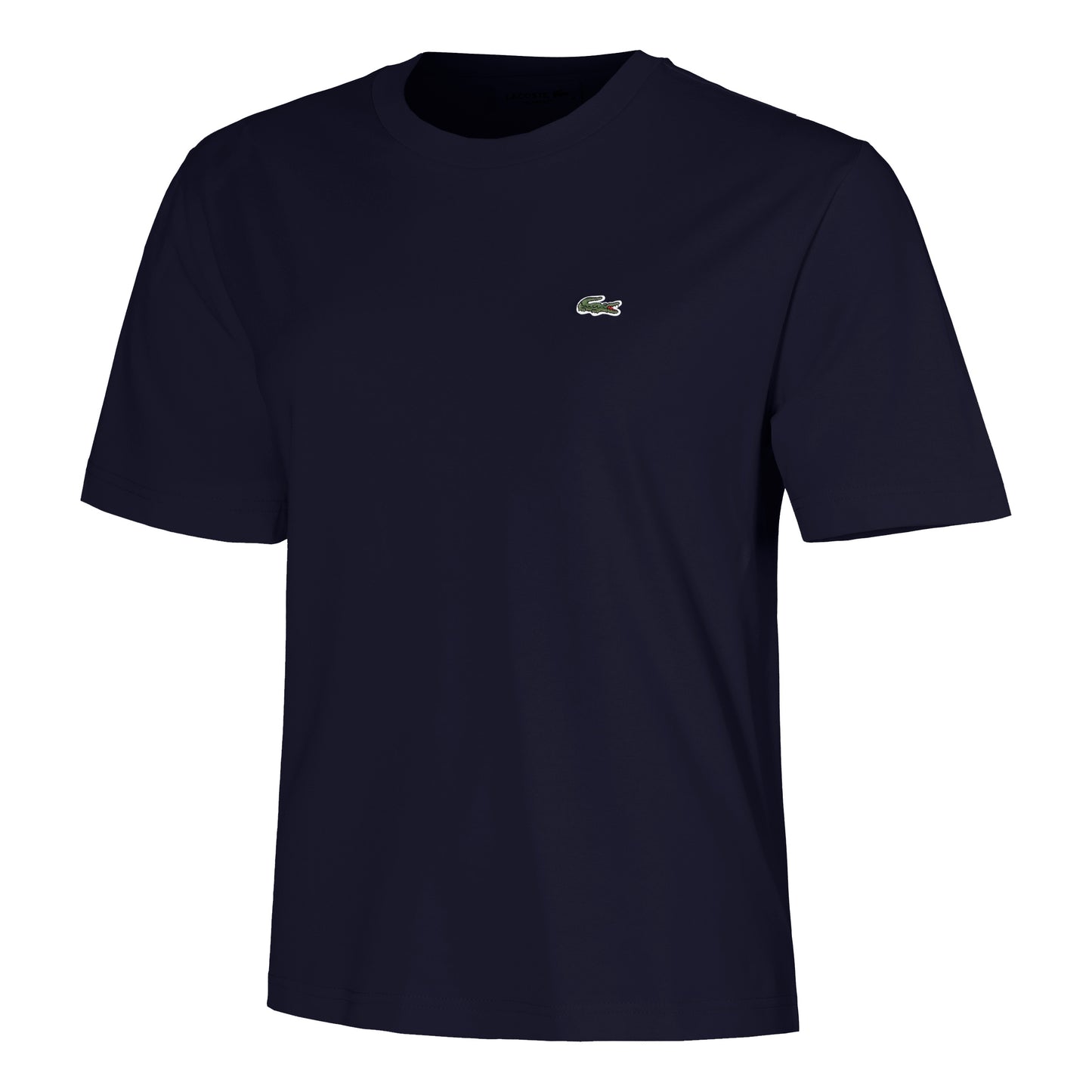 Lacoste Relaxed Fit Plain Soft T-shirt Femmes-Bleu Foncé