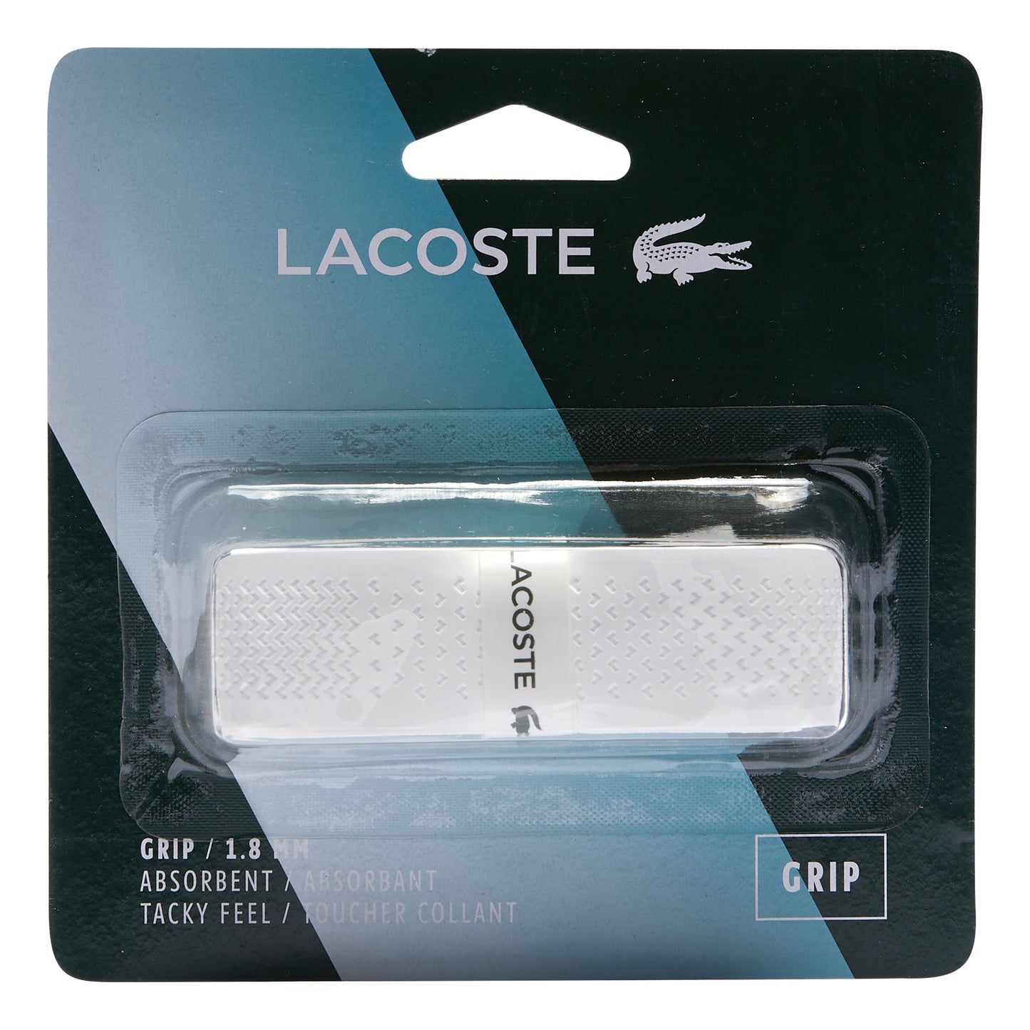 Lacoste Grip Verpakking 1 stuk - wit