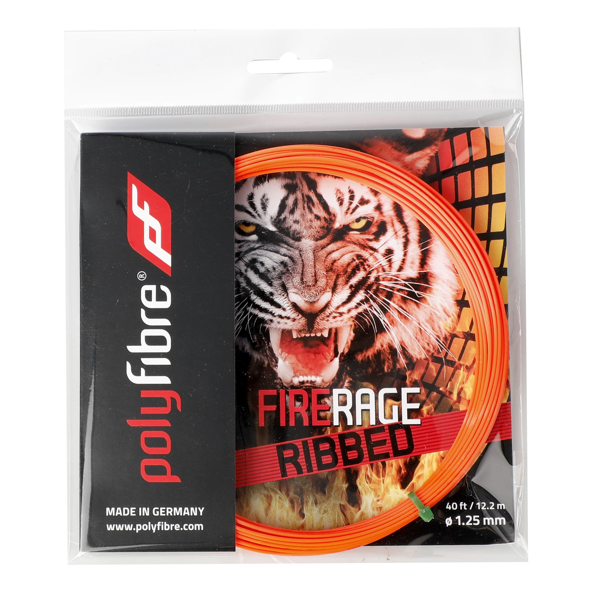 Polyfibre Firerage Ribbed 12m Set Snaren-Rood