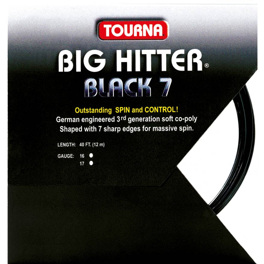 Tourna Tourna Big Hitter 7 Cordage En Garniture 12m-Noir