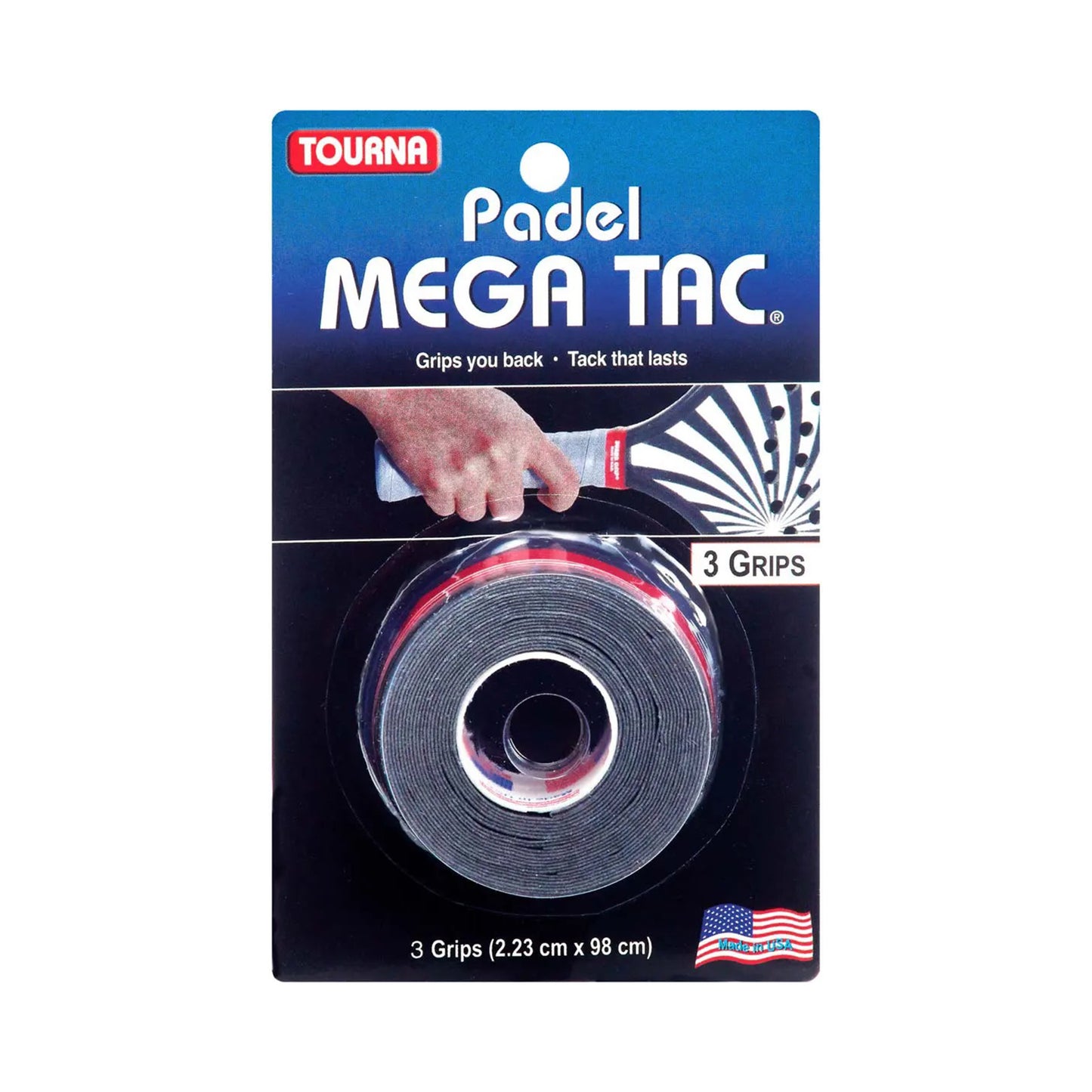 Tourna Padel Mega Tac Verpakking 3 Stuks-Zwart