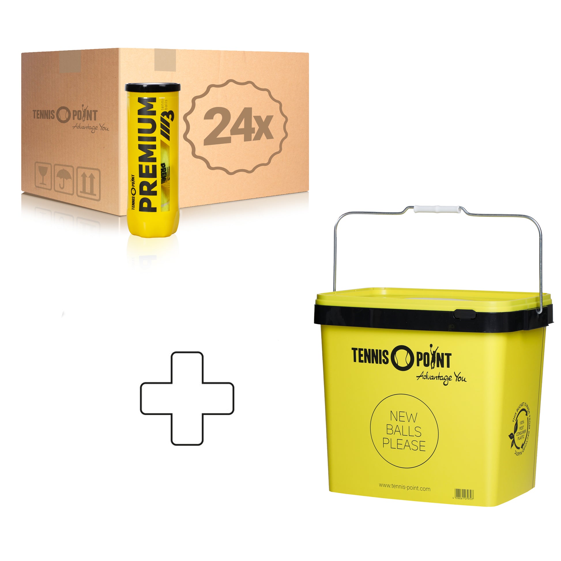 Tennis-Point 24 Tubes de 3 Premium Tennisball