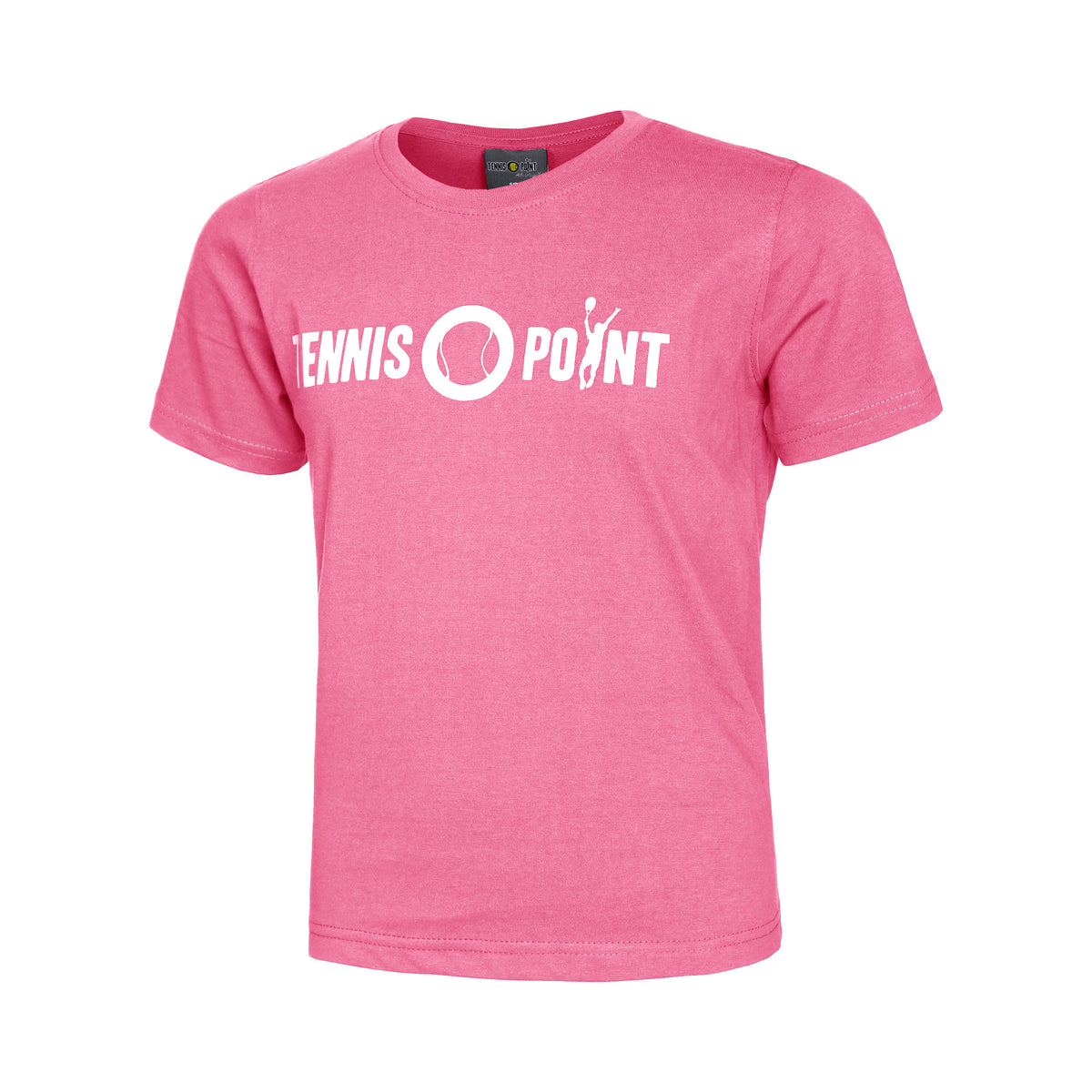 Tennis-Point Basic Cotton T-shirt Kinderen - pink, wit