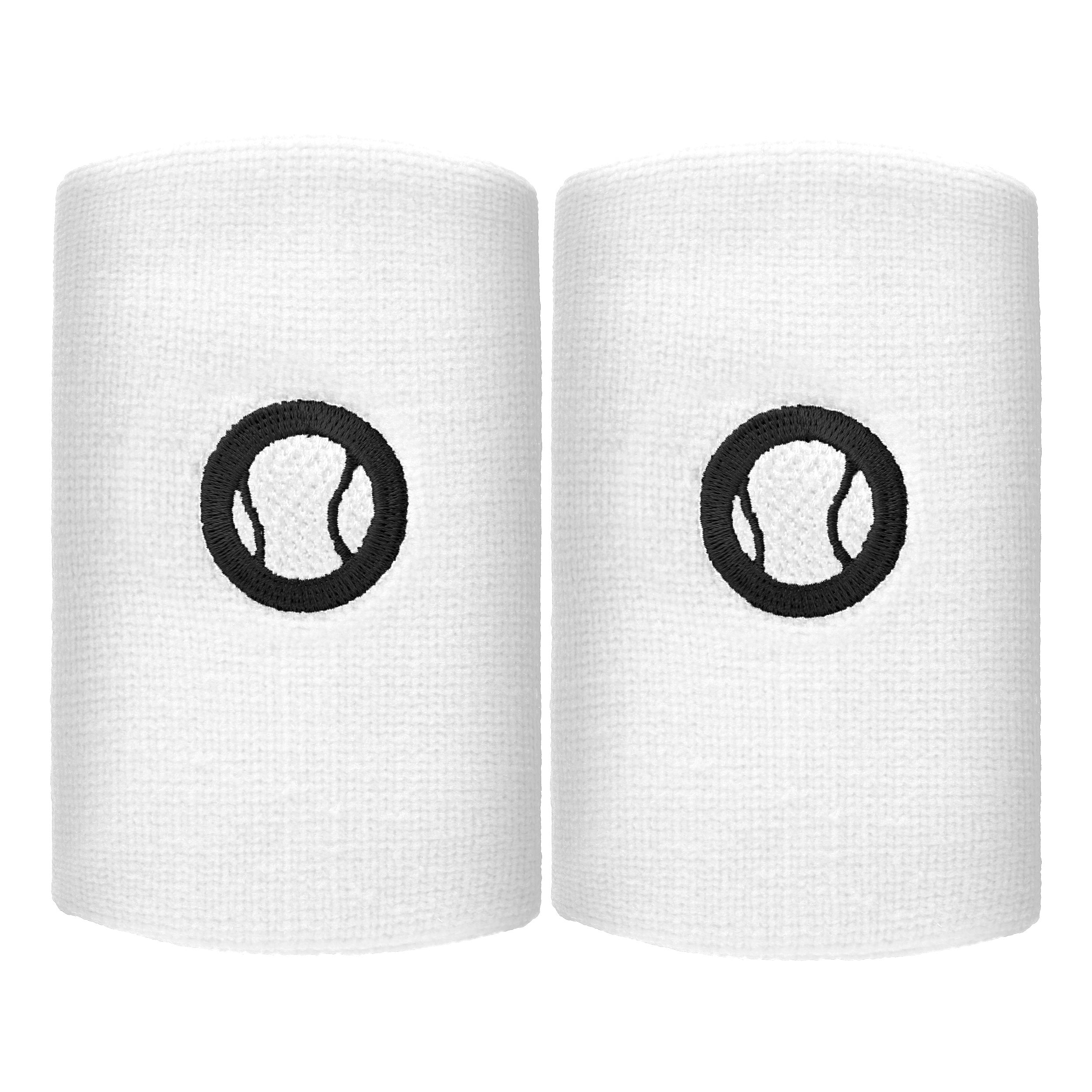 Tennis-Point Long Poignet Pack de 2 unités Unisex - blanc,