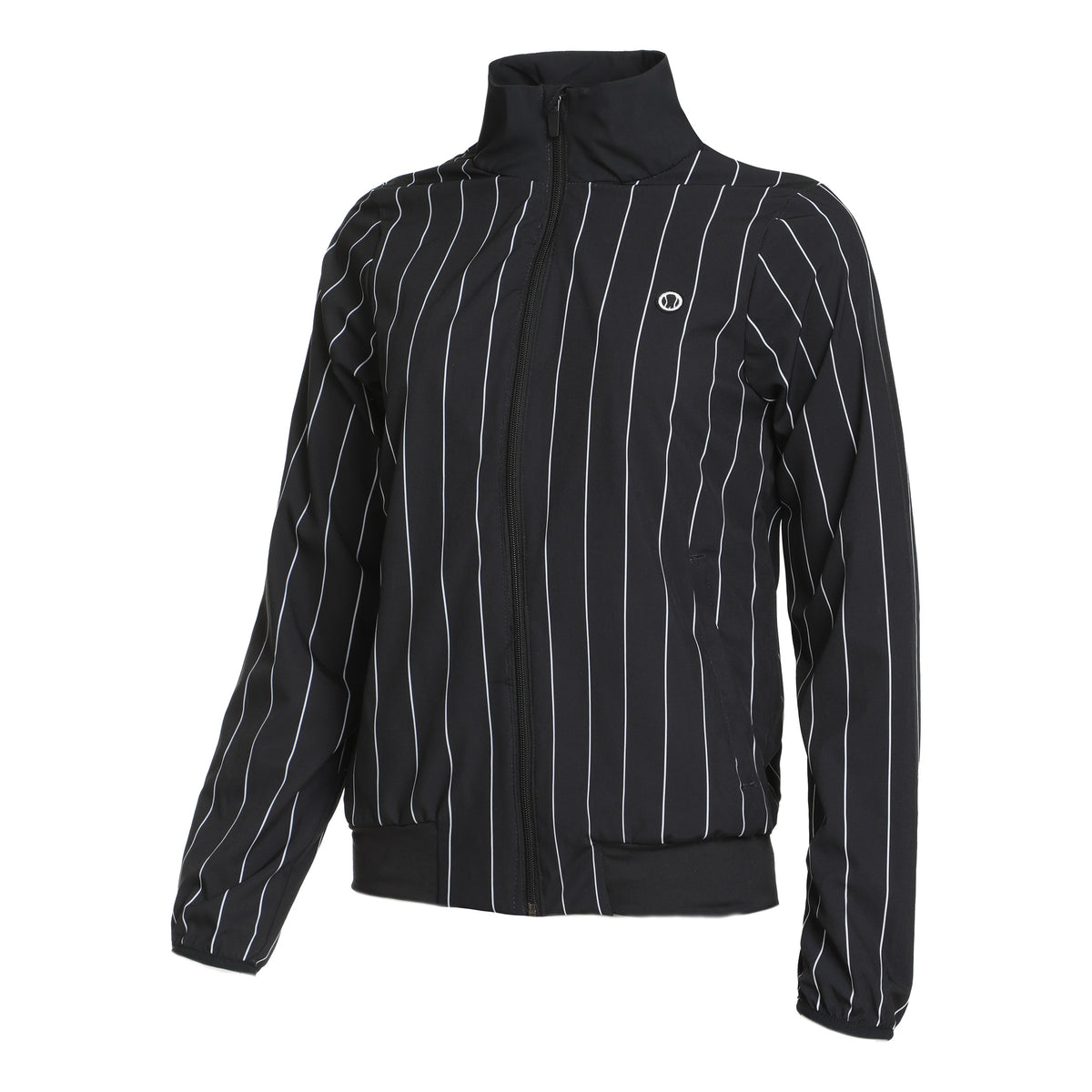 Tennis-Point Stripes Trainingsjack Dames - zwart, wit