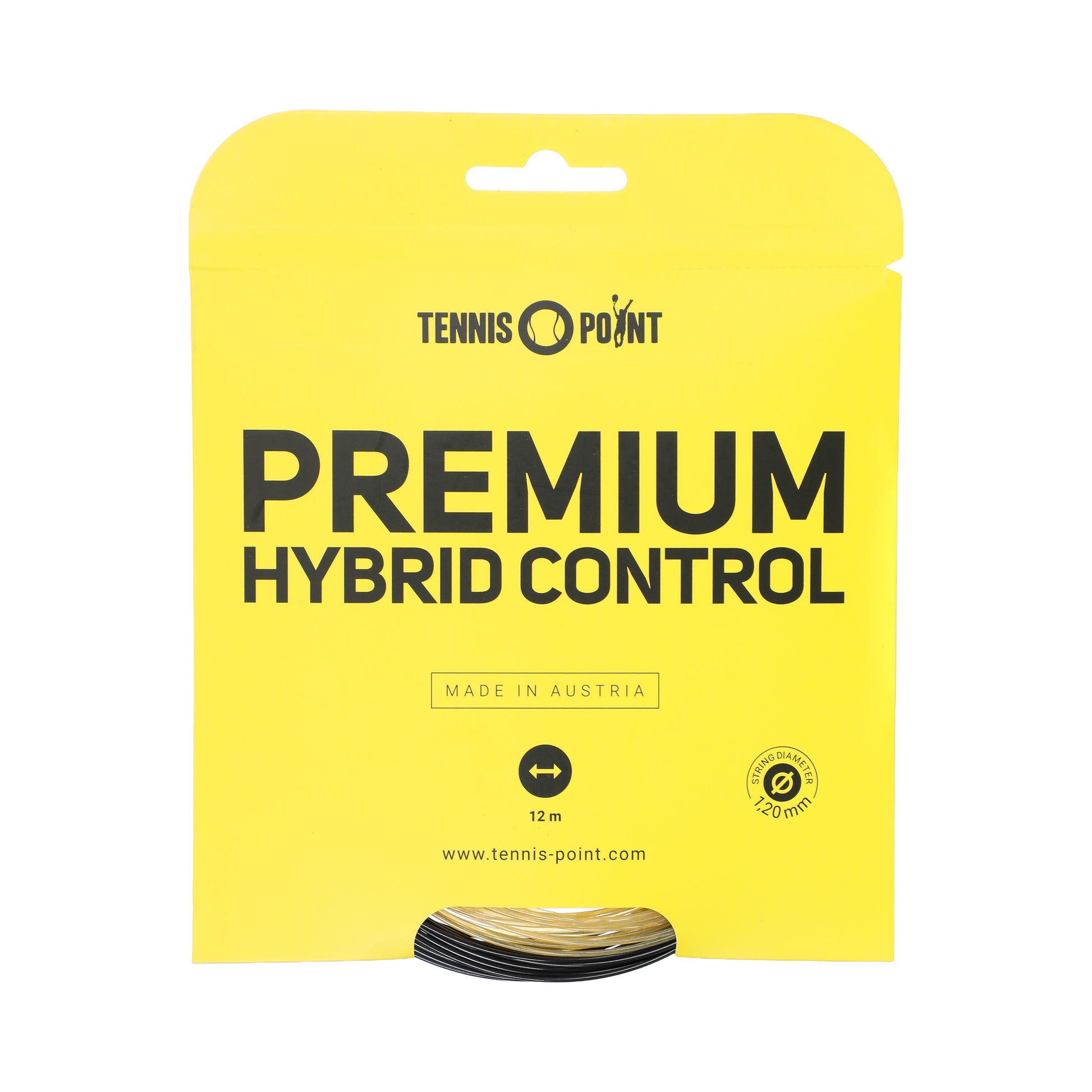 Tennis-Point Premium Hybrid Control Cordage En Garniture-Écru, Noir