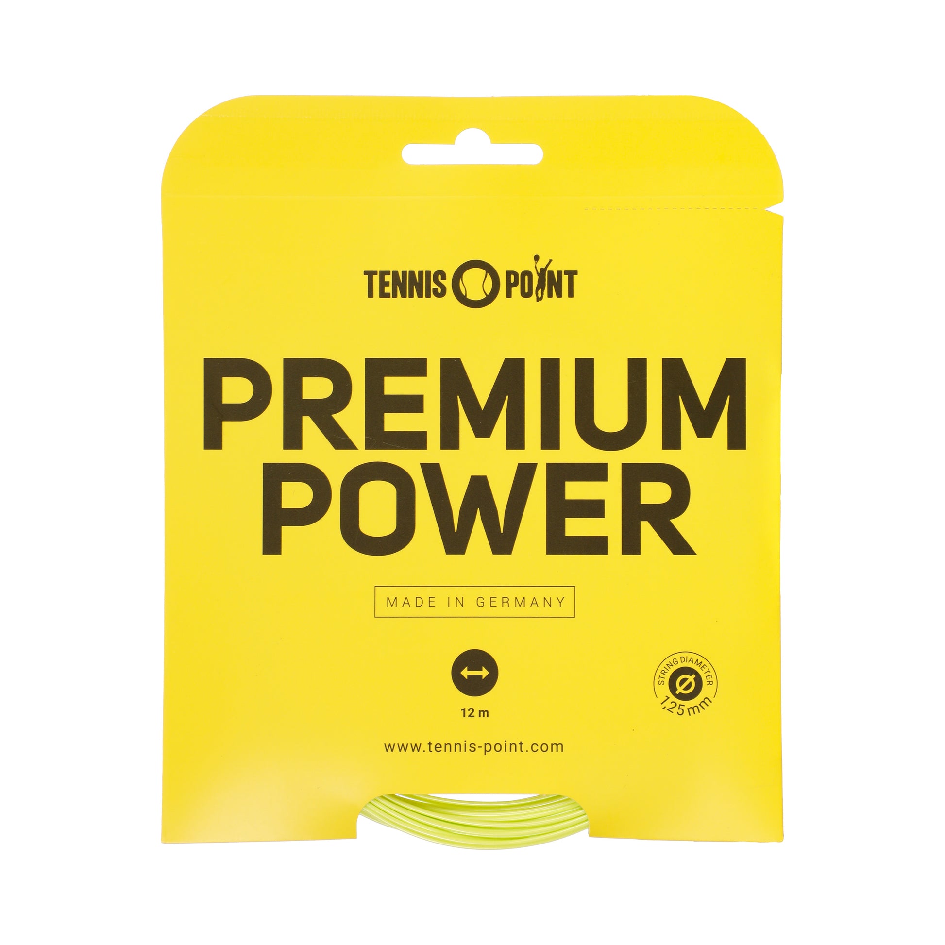 Tennis-Point Premium Power Cordage En Garniture 12m-Jaune Lemon