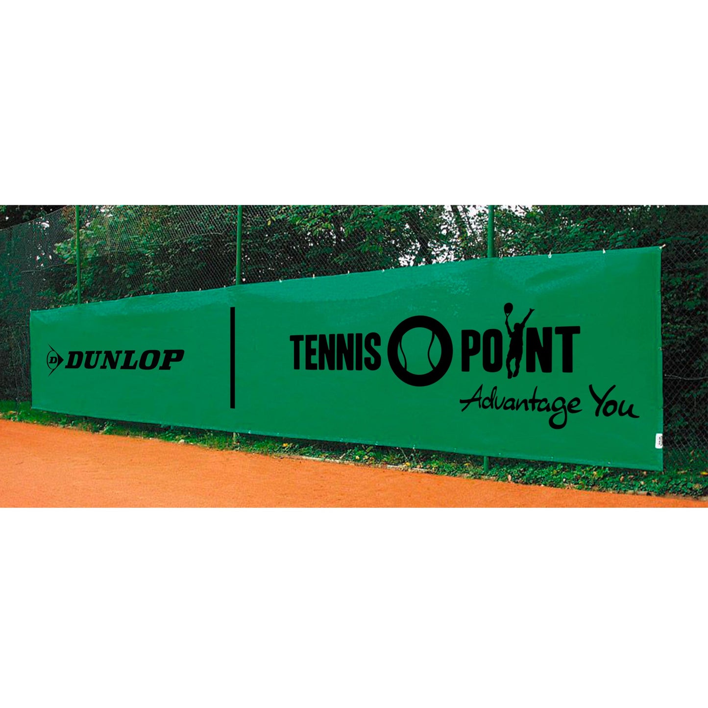 Tennis-Point Dunlop 12x2m Écran Brise-vue-Vert