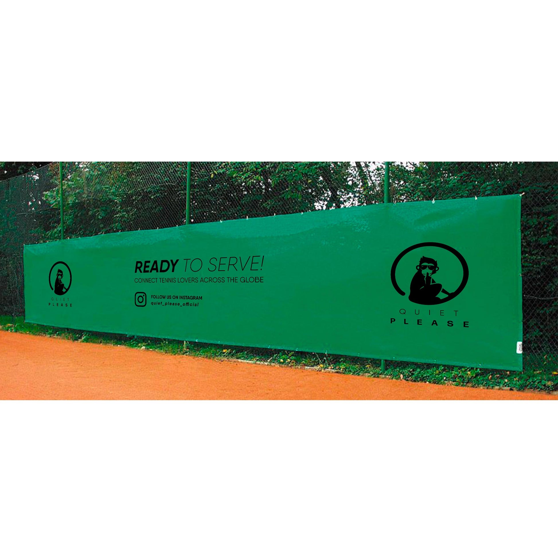 Tennis-Point Quiet Please 12x2m Winddoek-Groen