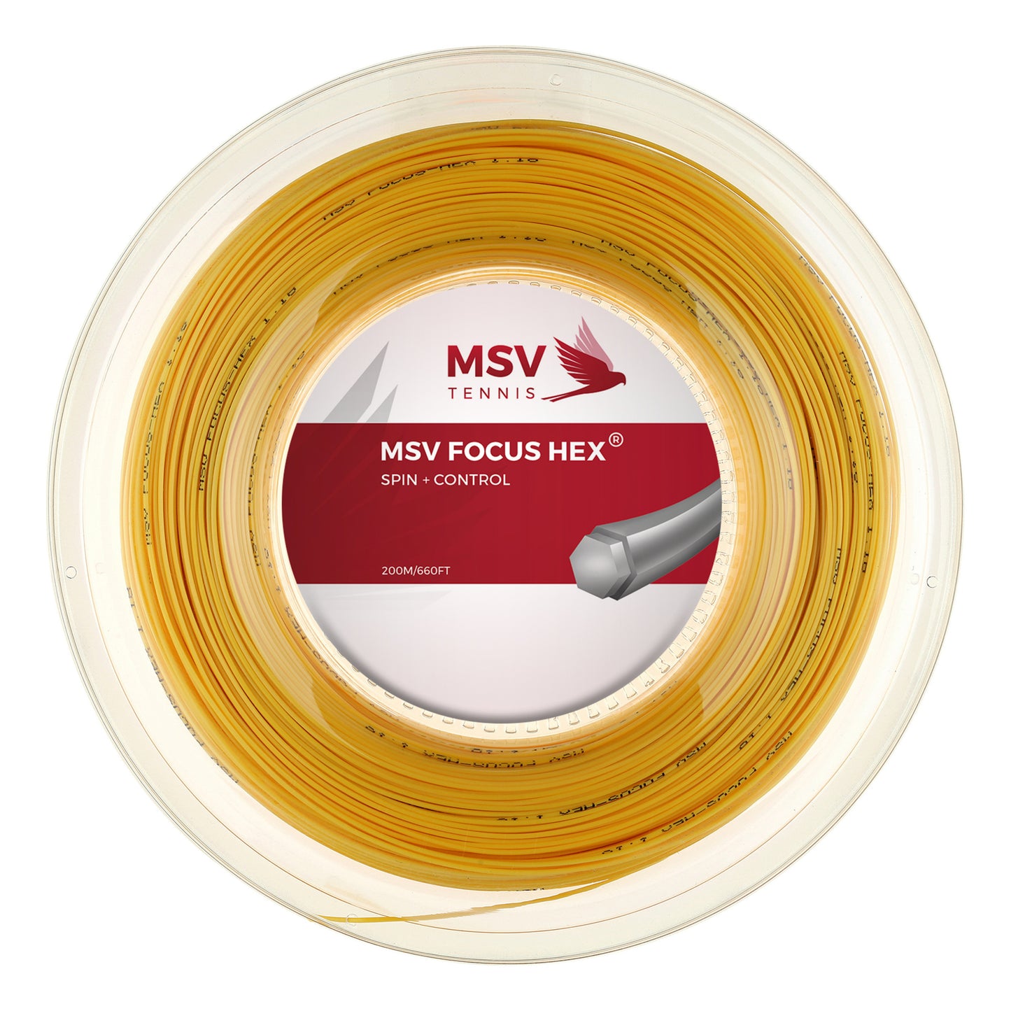 MSV Focus-HEX Rol Snaren 200m-Geel
