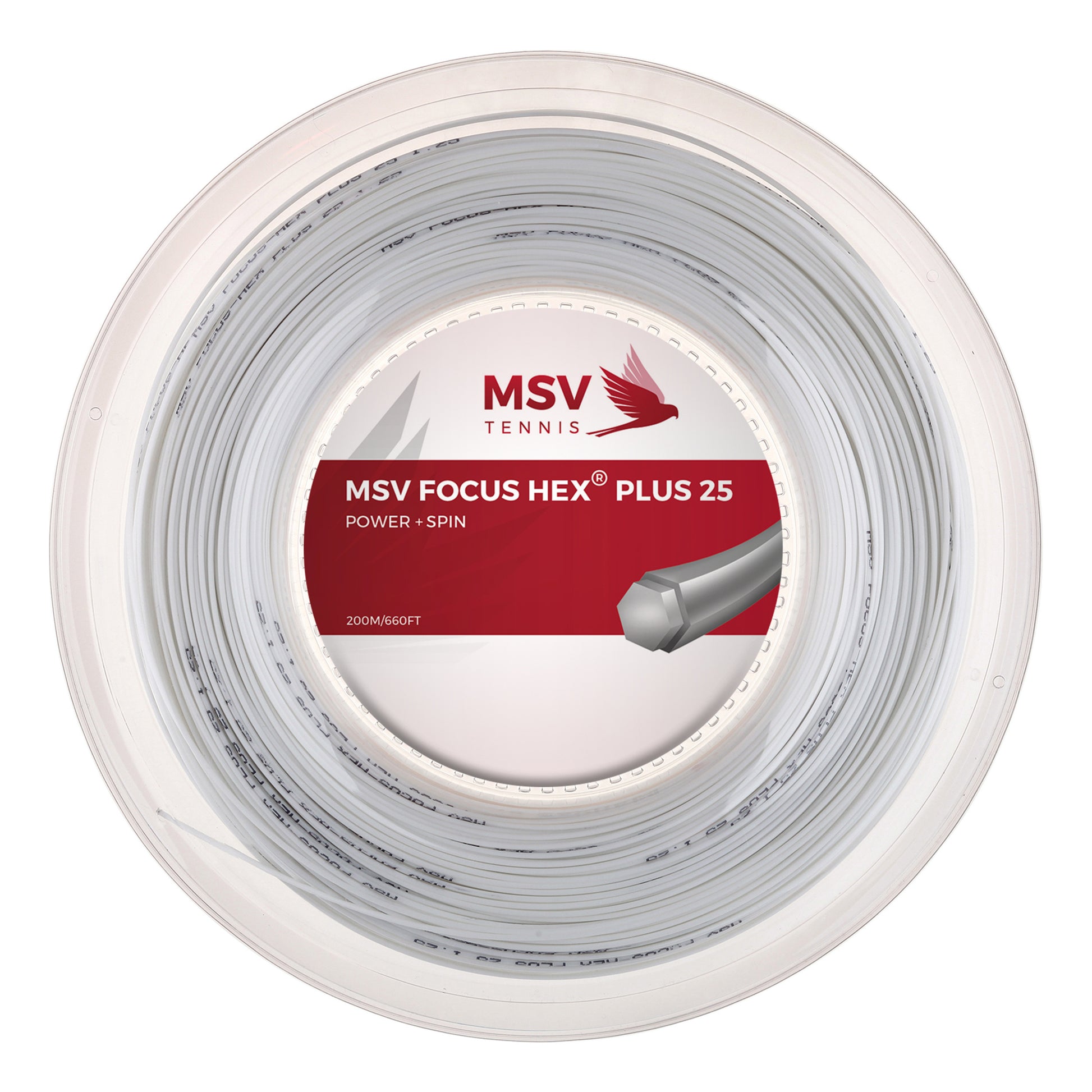 MSV Focus-HEX Plus 25 Bobine Cordage 200m-Blanc