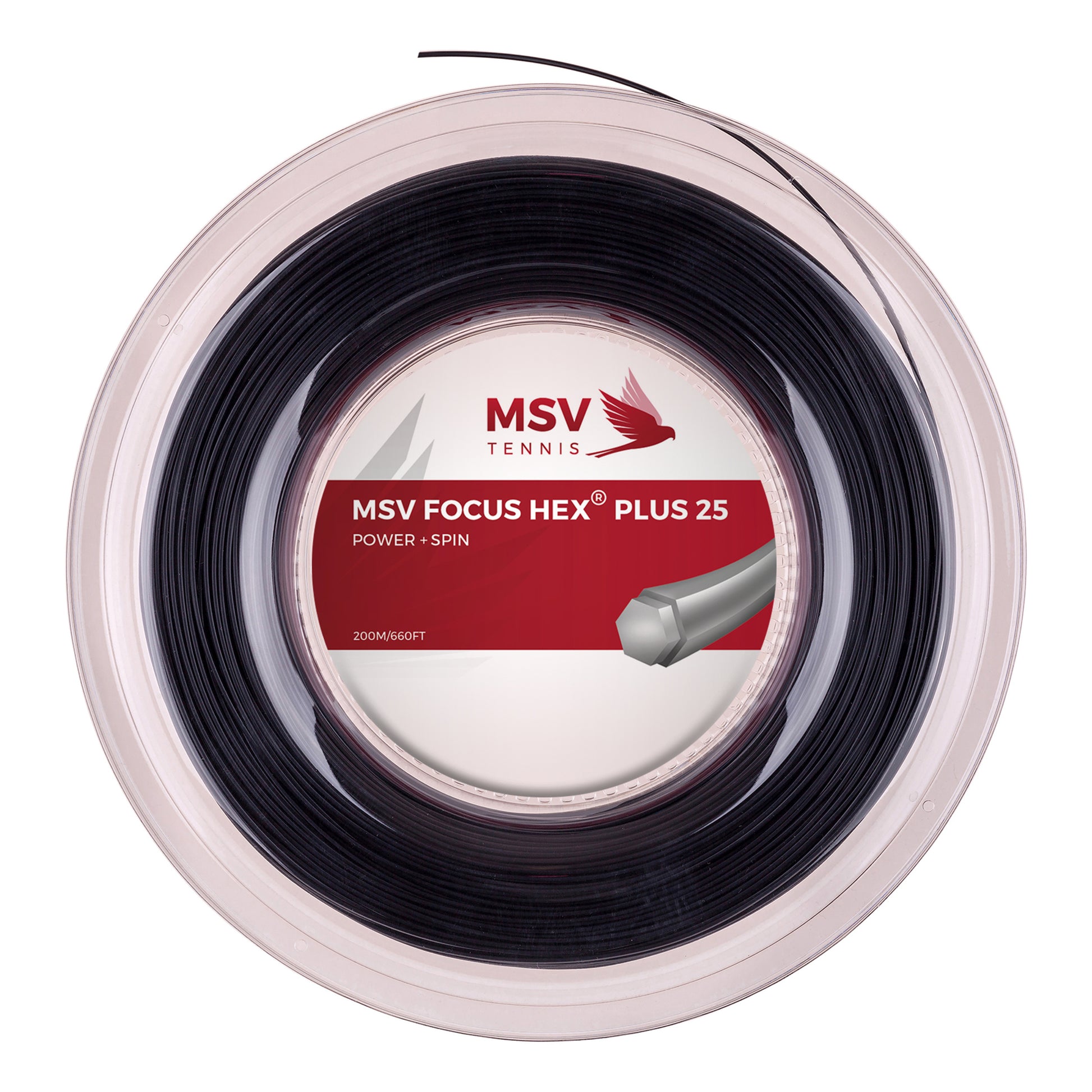 MSV Focus-HEX Plus 25 Rol Snaren 200m-Zwart
