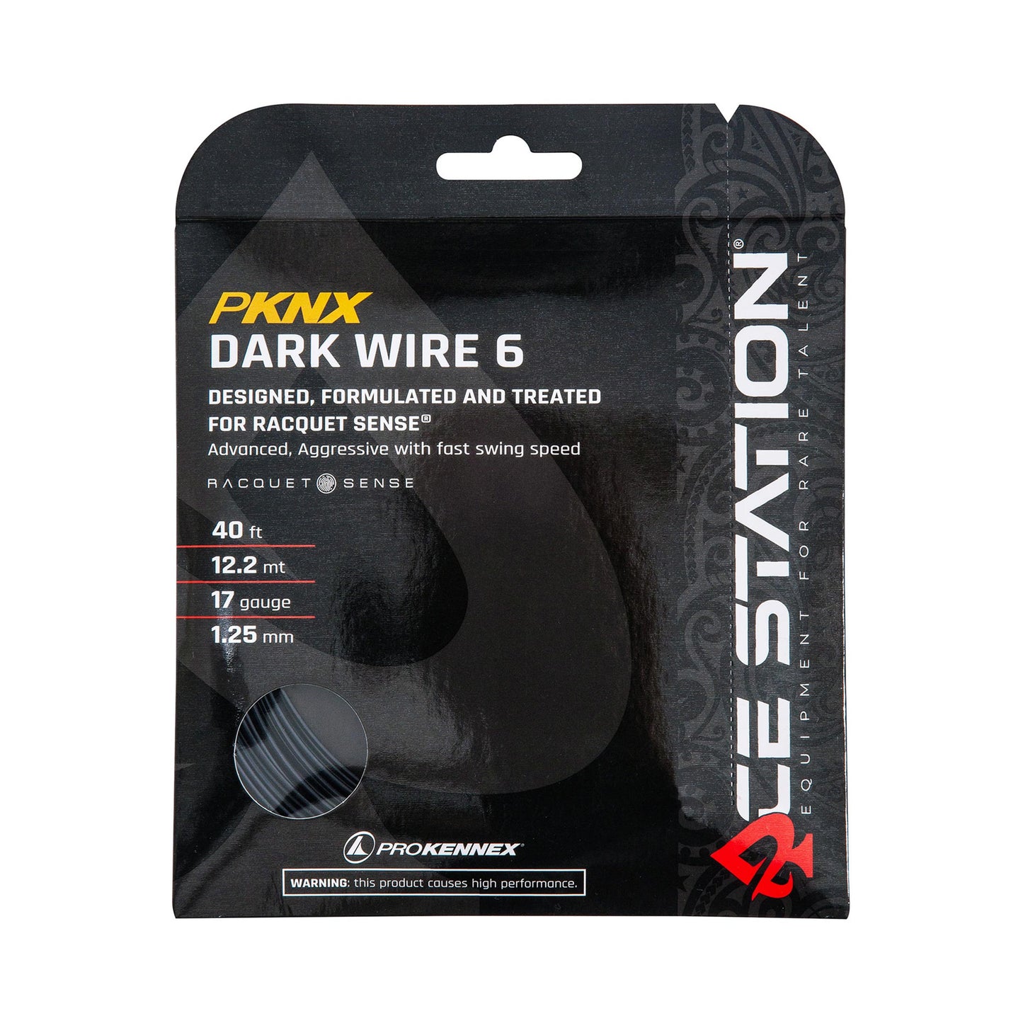 PROKENNEX Dark Wire 6 Set Snaren 12,2m-Zwart