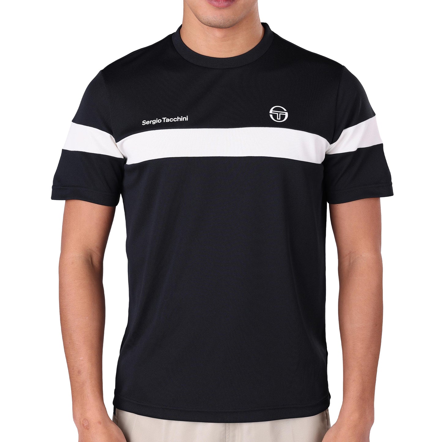 Sergio Tacchini Leone PL T-shirt Heren - zwart, wit