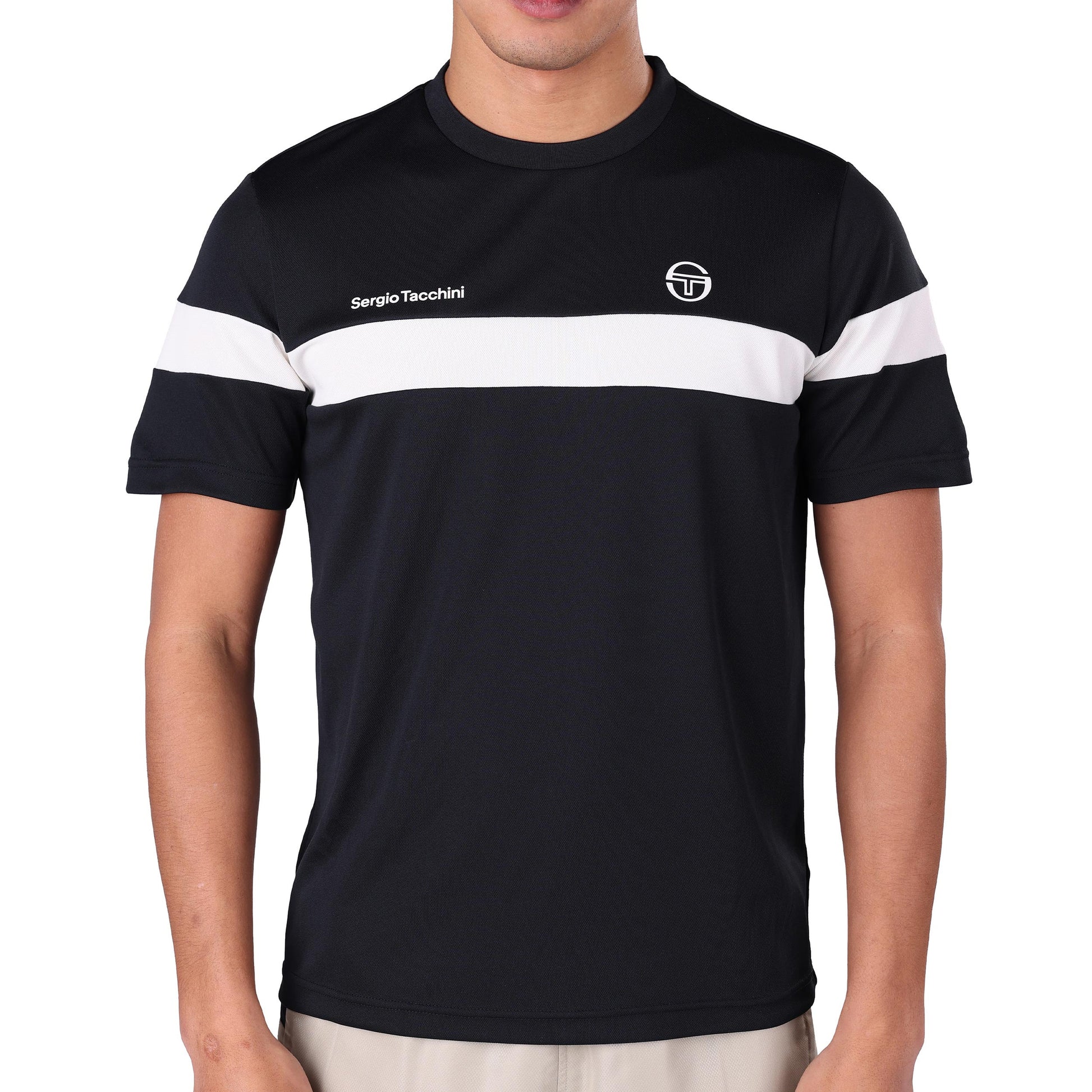 Sergio Tacchini Leone PL T-shirt Heren - zwart, wit