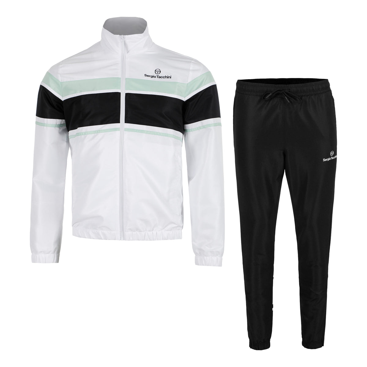 Sergio Tacchini Arpa Survêtement Hommes-Noir,Vert Clair