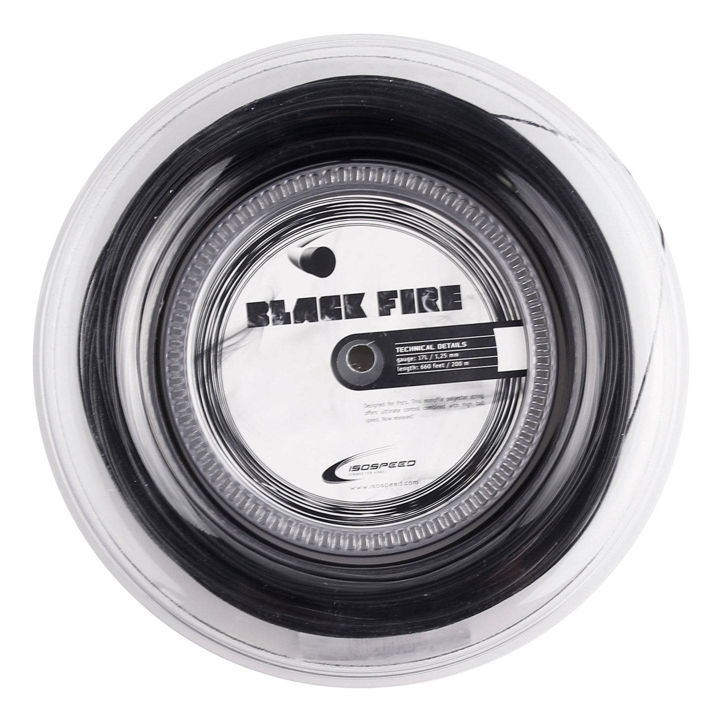 Isospeed Black Fire Rol Snaren 200m-Zwart