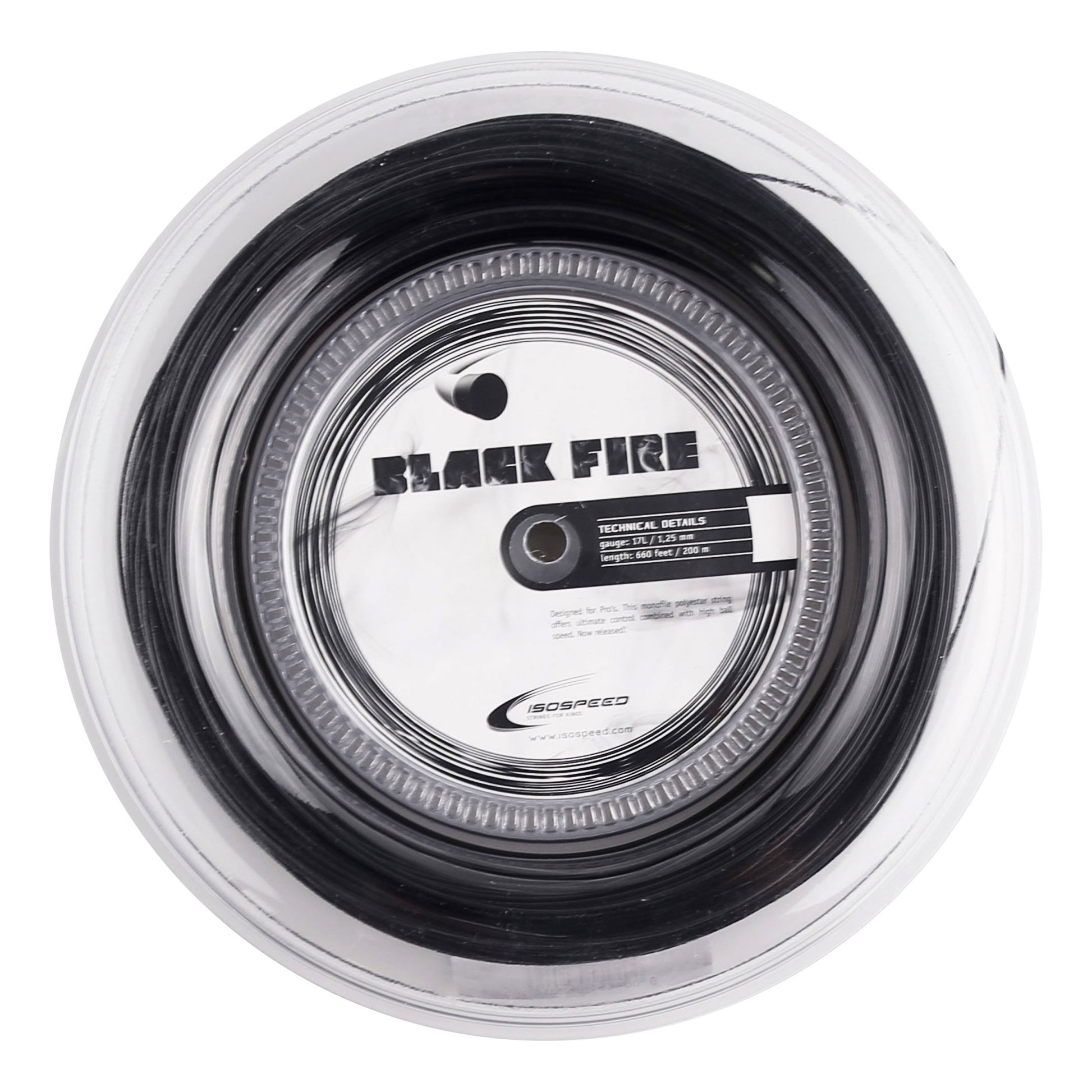 Isospeed Black Fire Rol Snaren 200m-Zwart