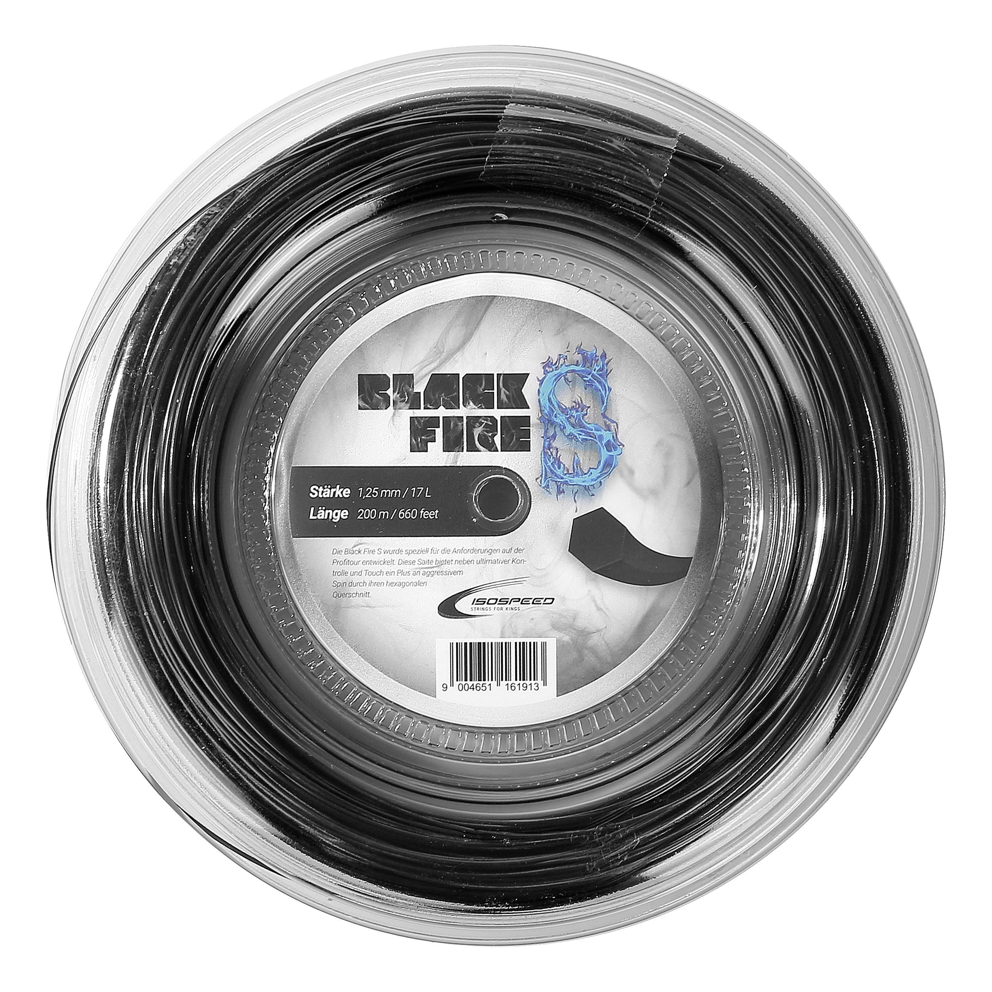 Isospeed Black FireS Rol Snaren 200m-Zwart