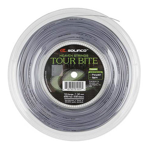 Solinco Tour Bite Rol Snaren 100m-Zilver