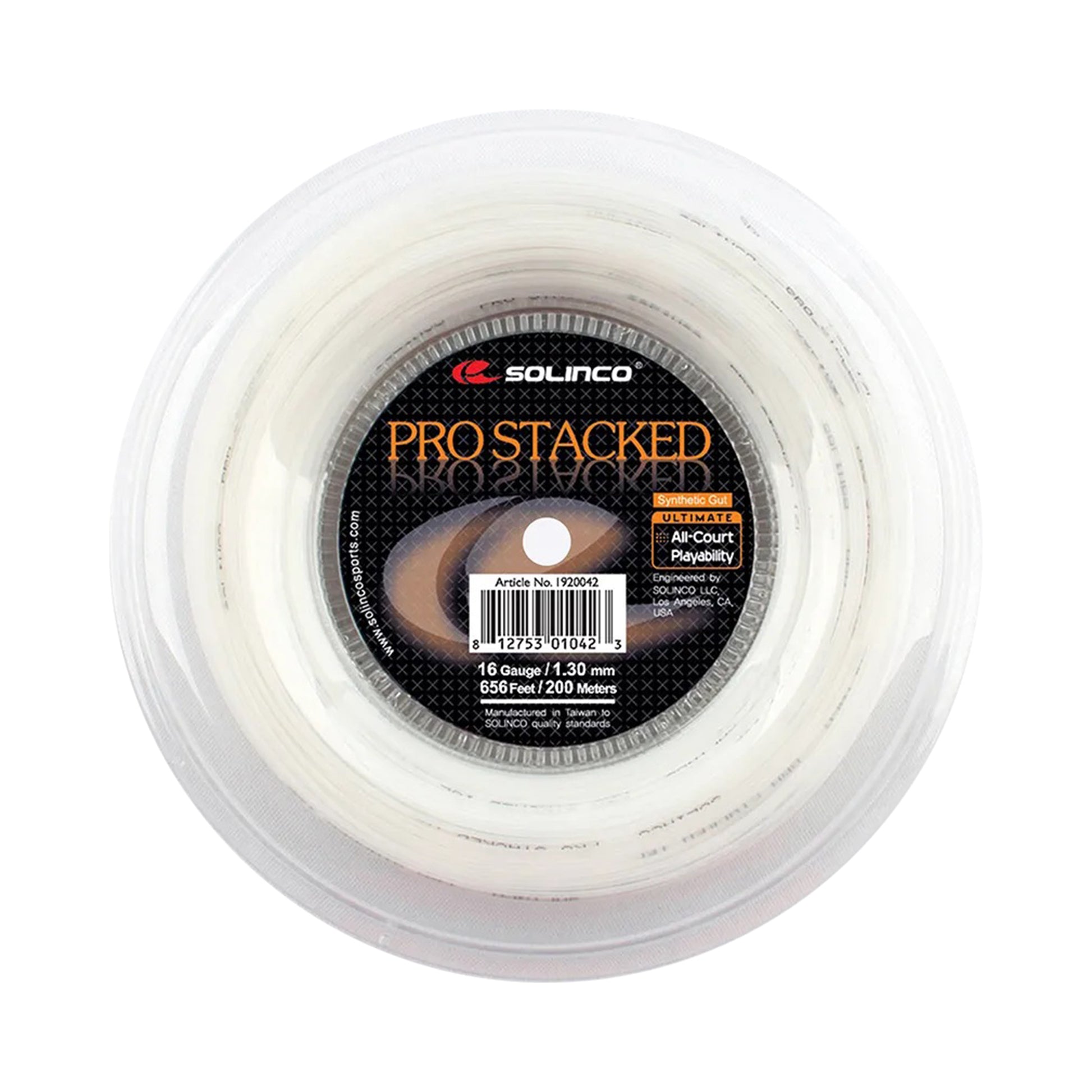 Solinco Pro-Stacked Rol Snaren 200m-Wit