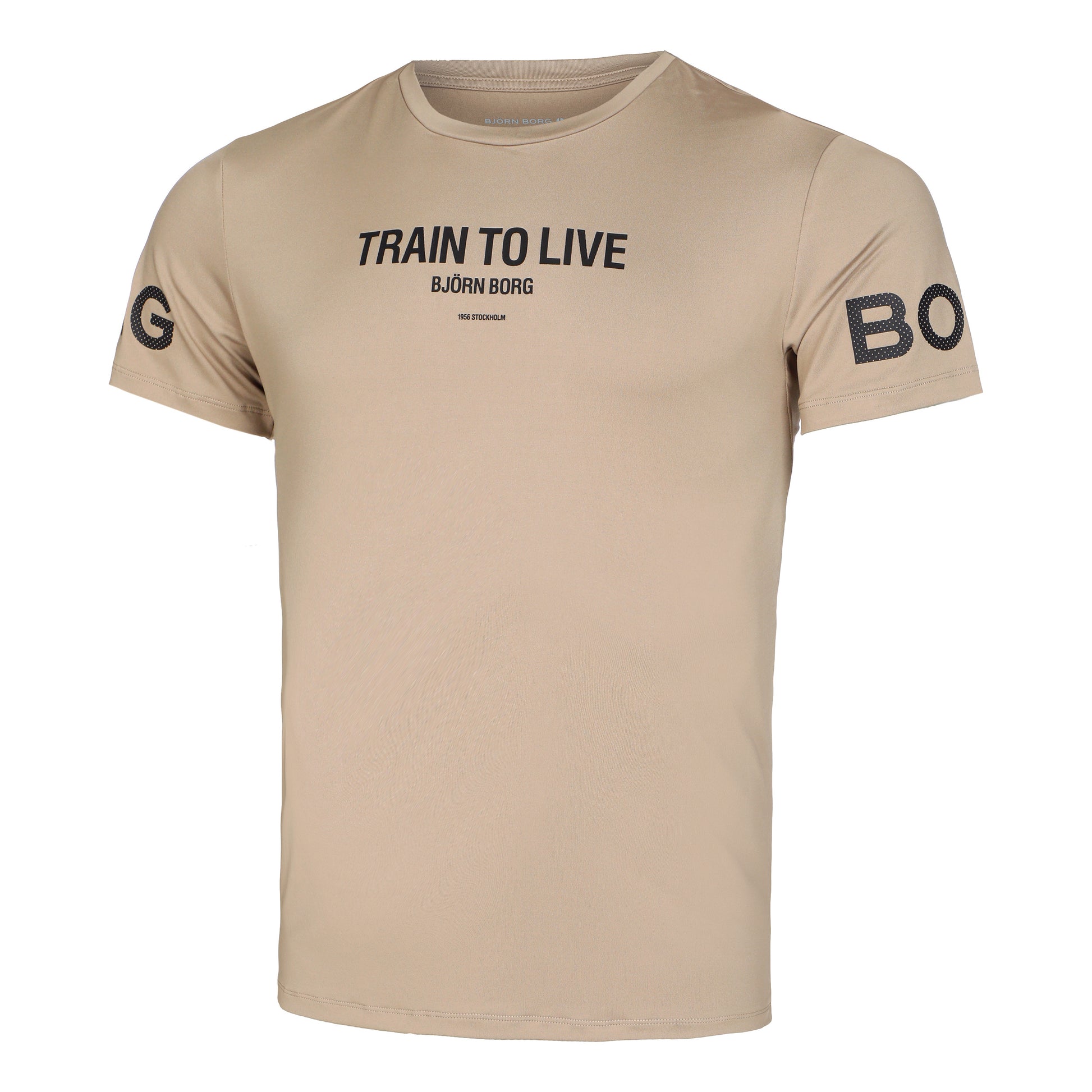 Björn Borg Borg Graphic T-shirt Hommes - beige, noir