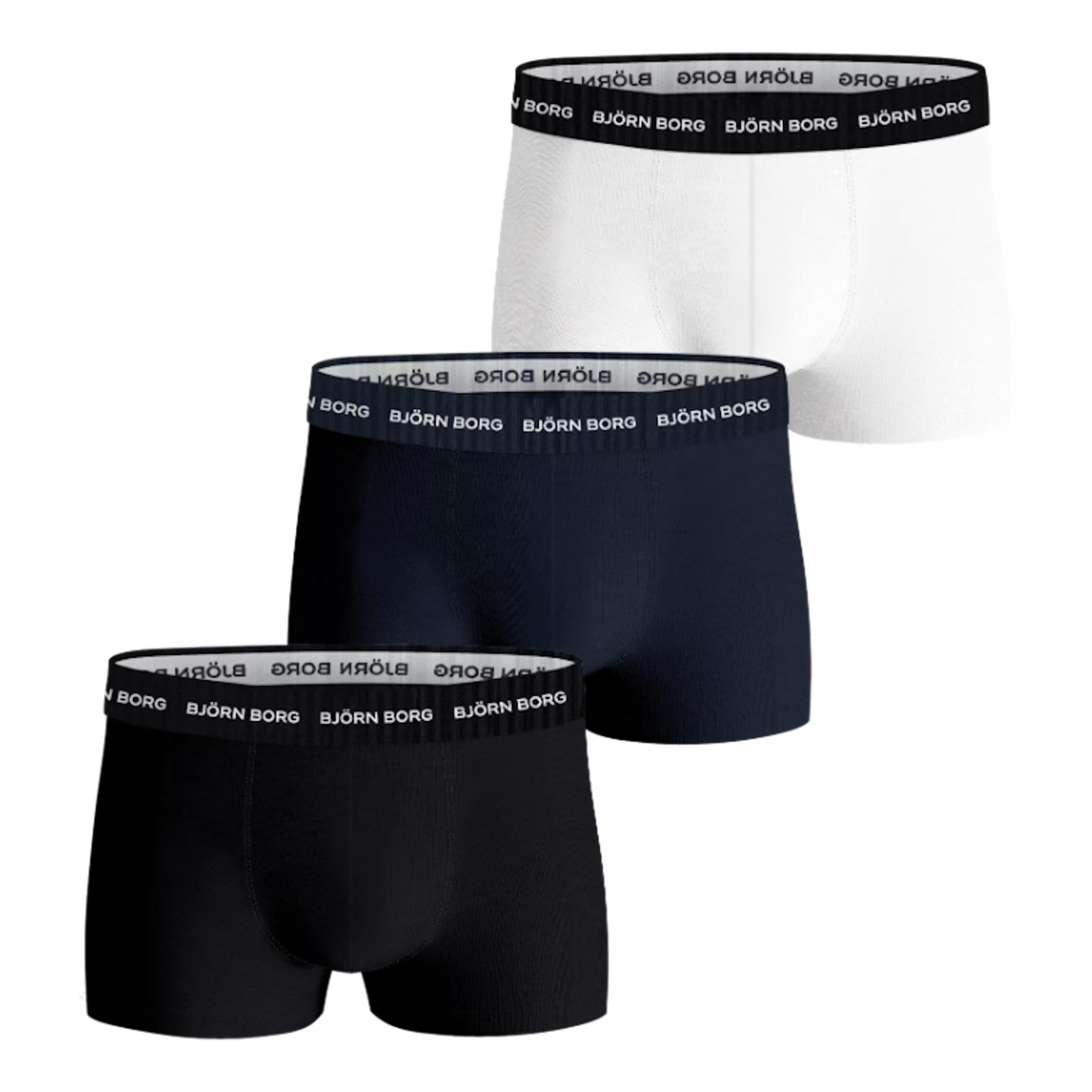 Björn Borg Cotton Stretch Trunk Caleçon Pack de 3 Hommes - multicouleur