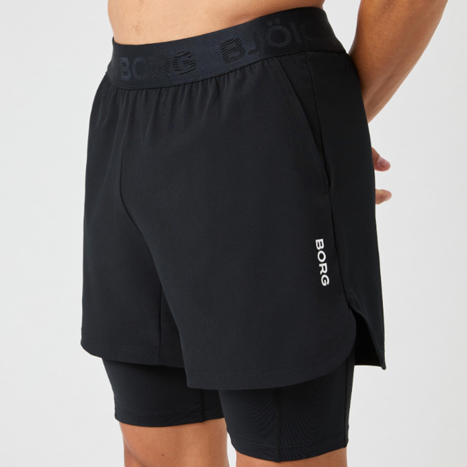 Björn Borg Borg 2 In 1 Shorts Hommes - noir