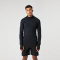 Midlayer Half Zip Longsleeve Heren - zwart