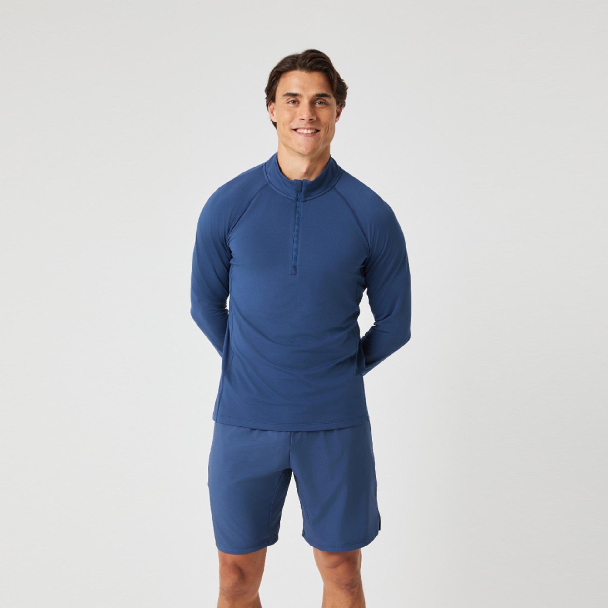 Björn Borg Midlayer Half Zip Longsleeve Heren - donkerblauw
