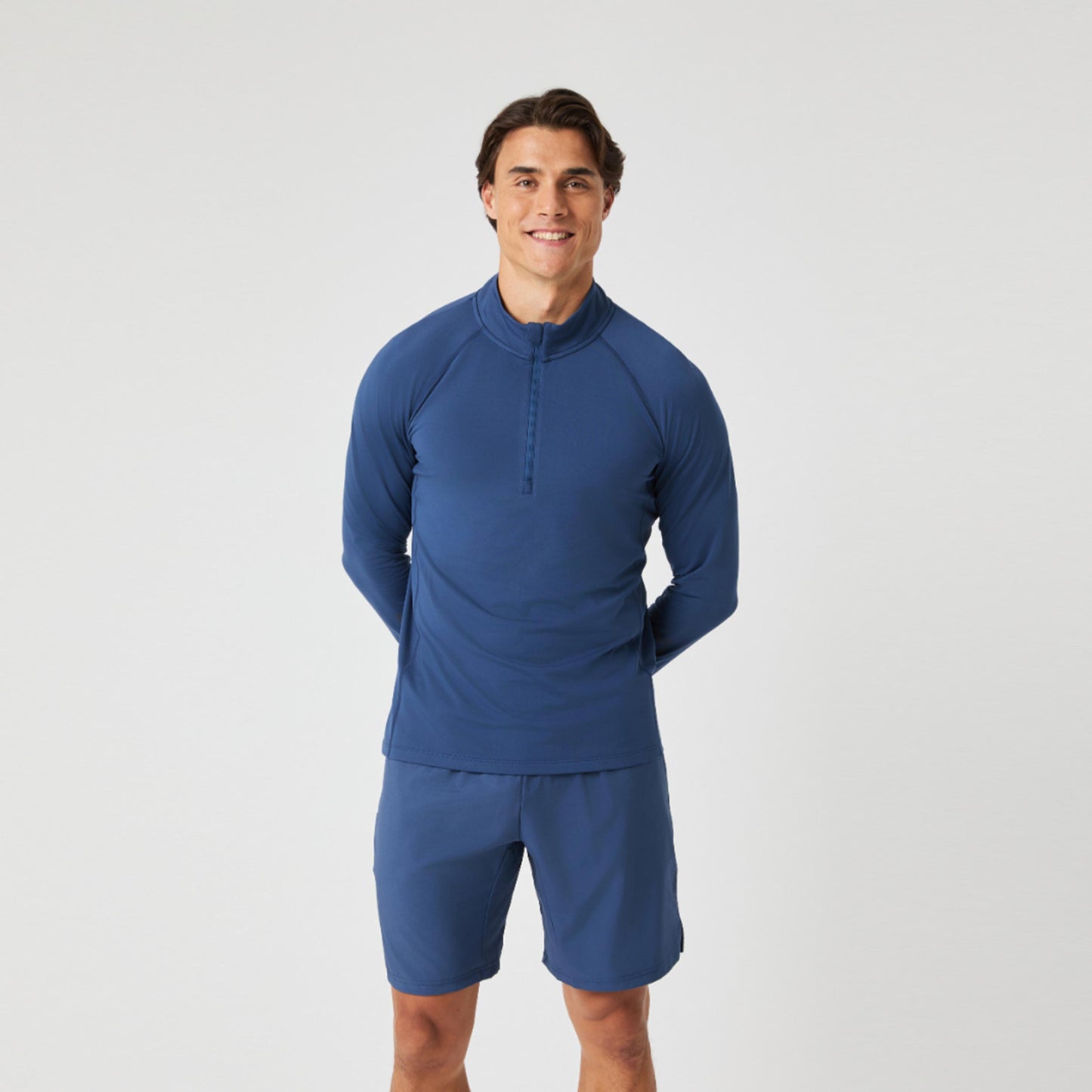 Björn Borg Midlayer Half Zip Longsleeve Heren - donkerblauw