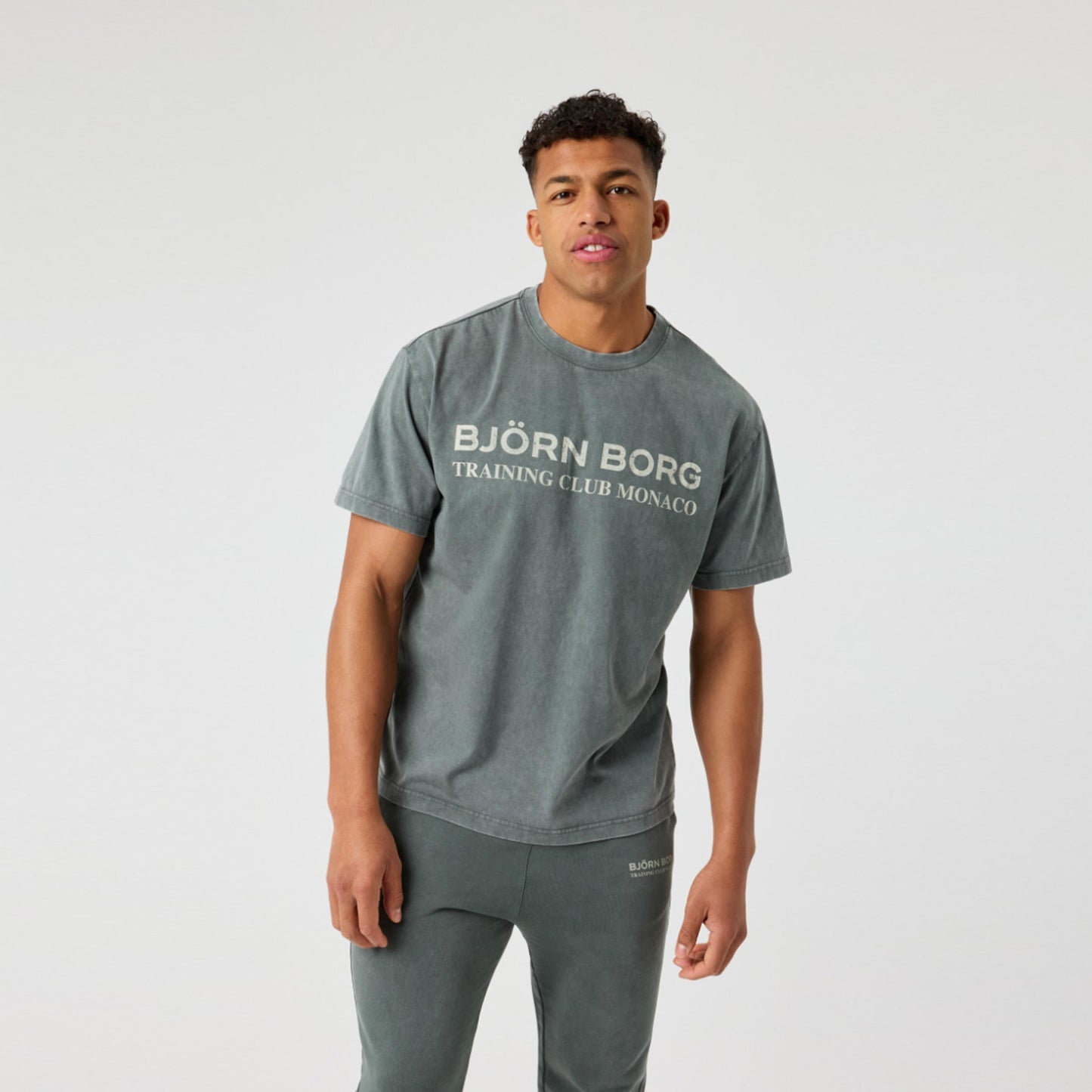 Björn Borg Classic Print T-shirt Hommes-vert foncé